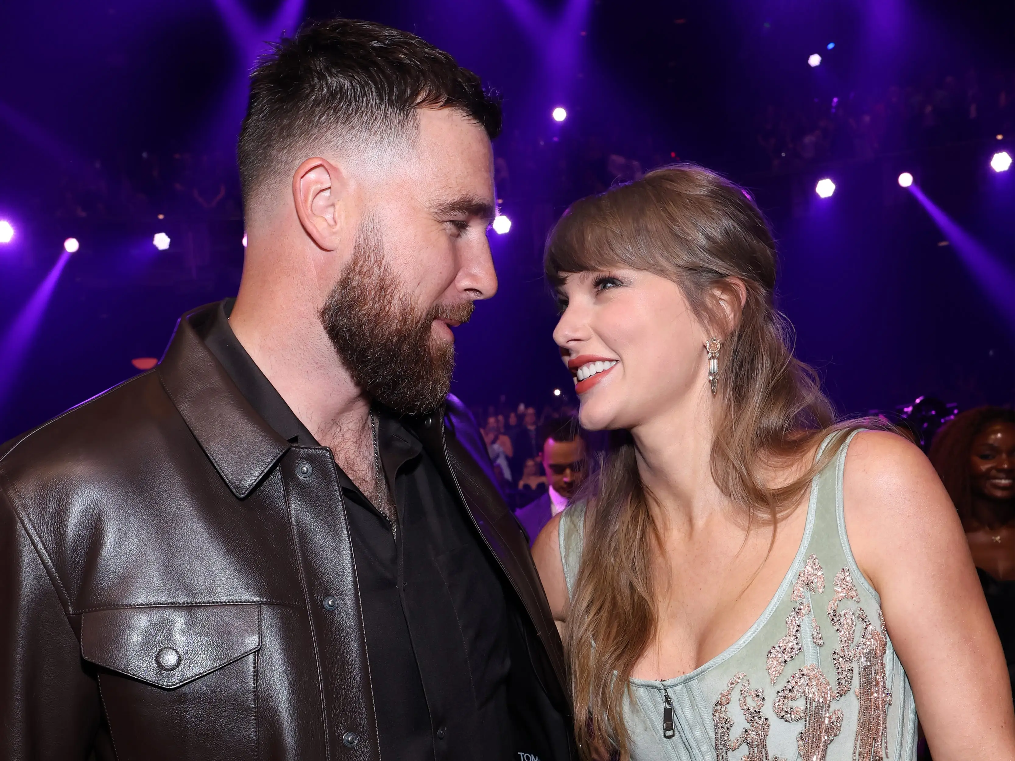 Taylor Swift and Travis Kelce at the iHeart Radio Awards in March 2026.