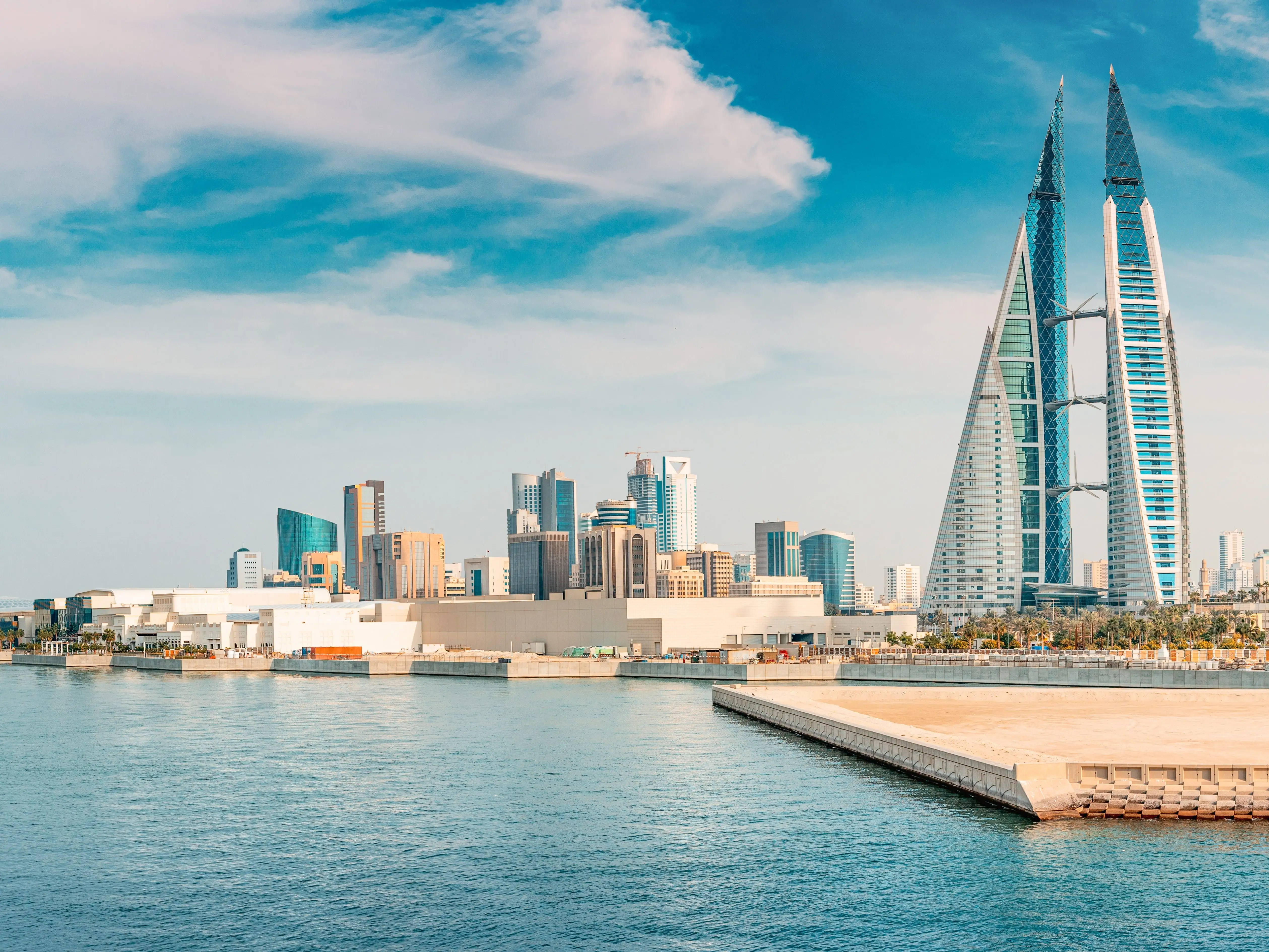 Buildings in Manama, Bahrain.