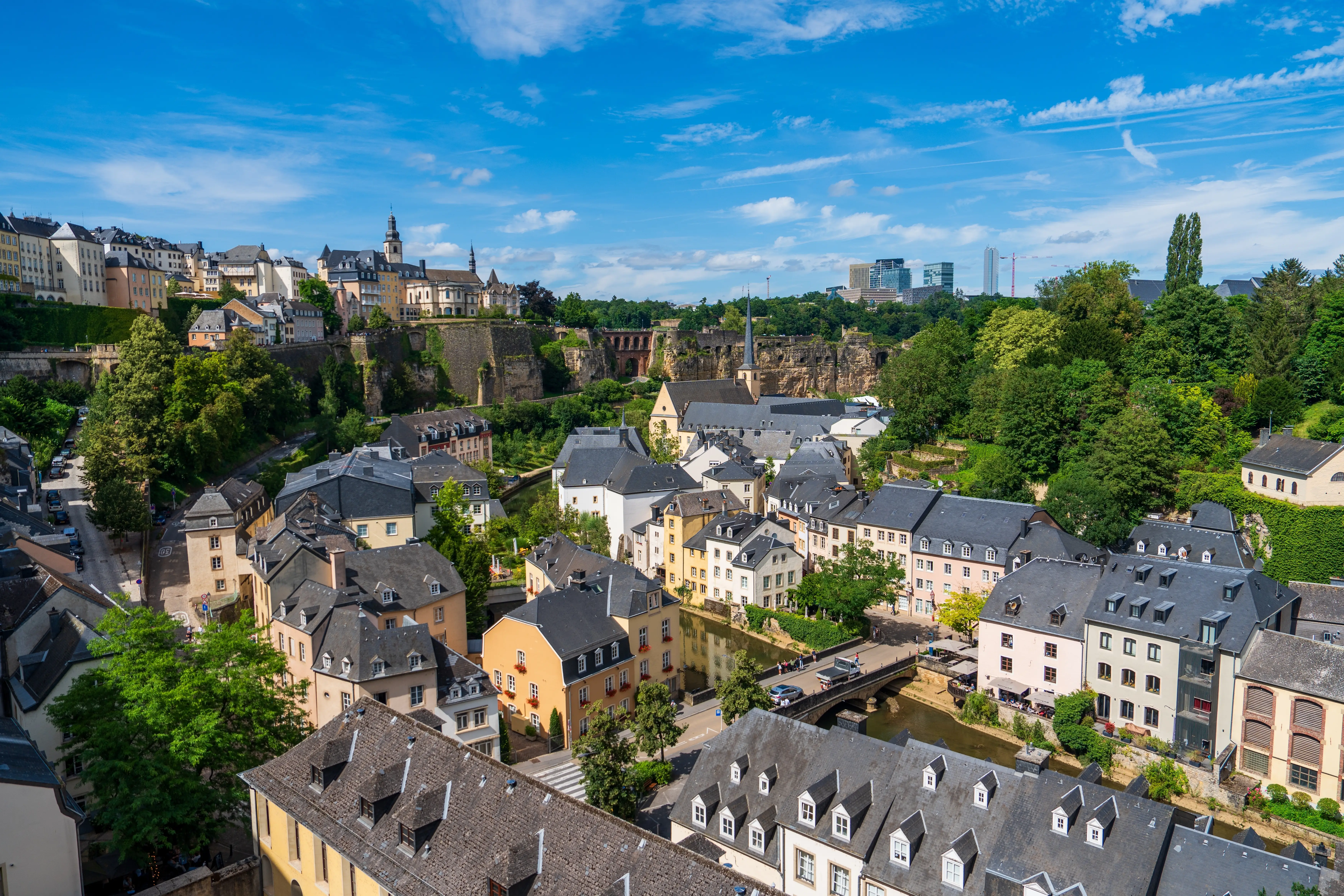 Houses in Luxembourg City, Luxembourg.