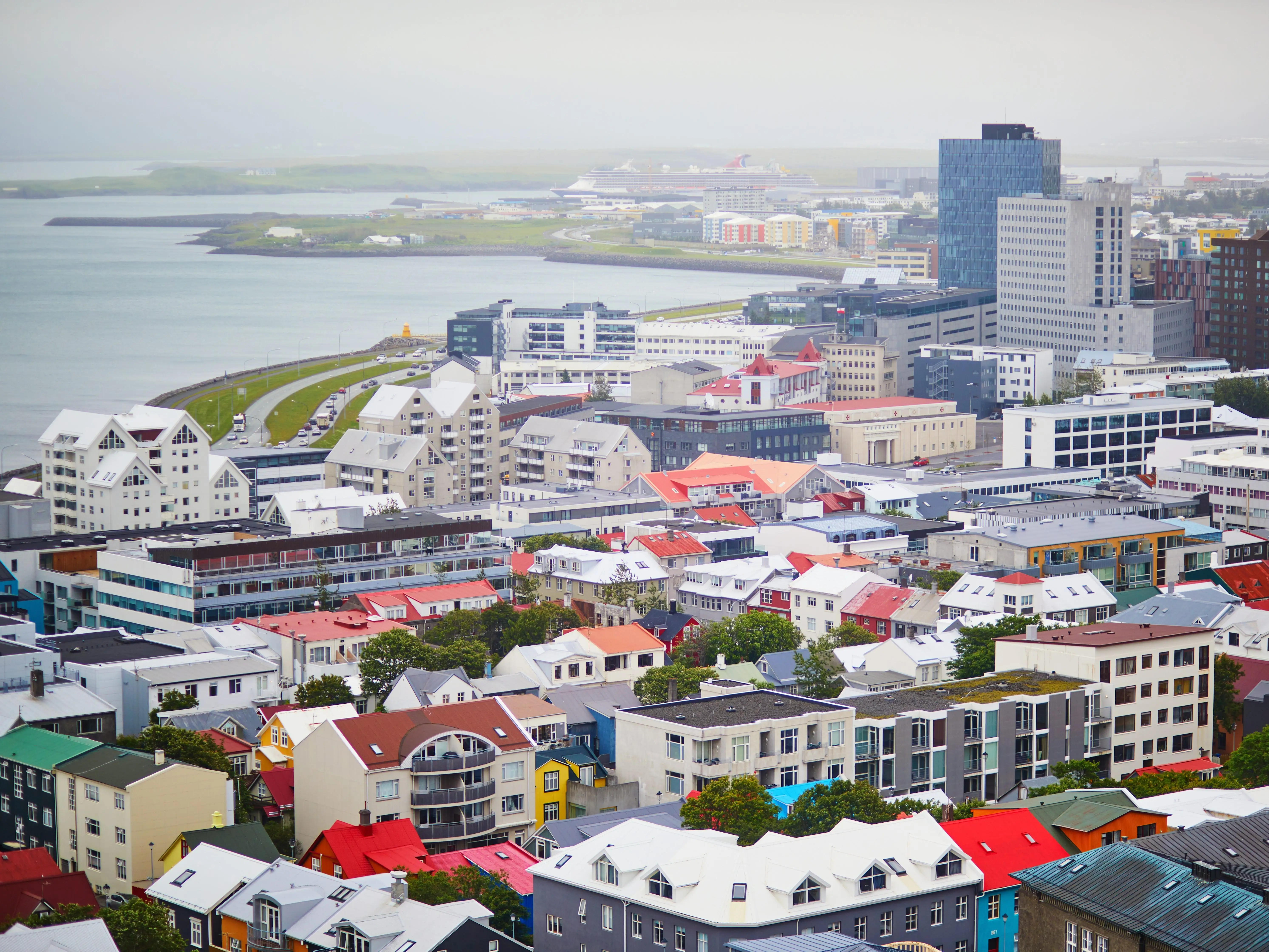 Homes in Reykjavík, Iceland.