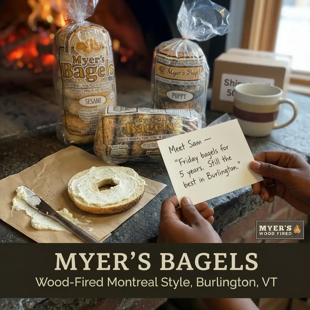One of Myer's Bagels social media posts that was edited with AI is pictured.