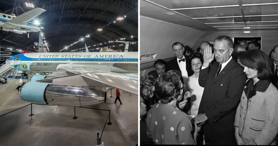 Inside the Air Force One plane used by 8 presidents, where Lyndon B. Johnson was sworn in after JFK’s assassination