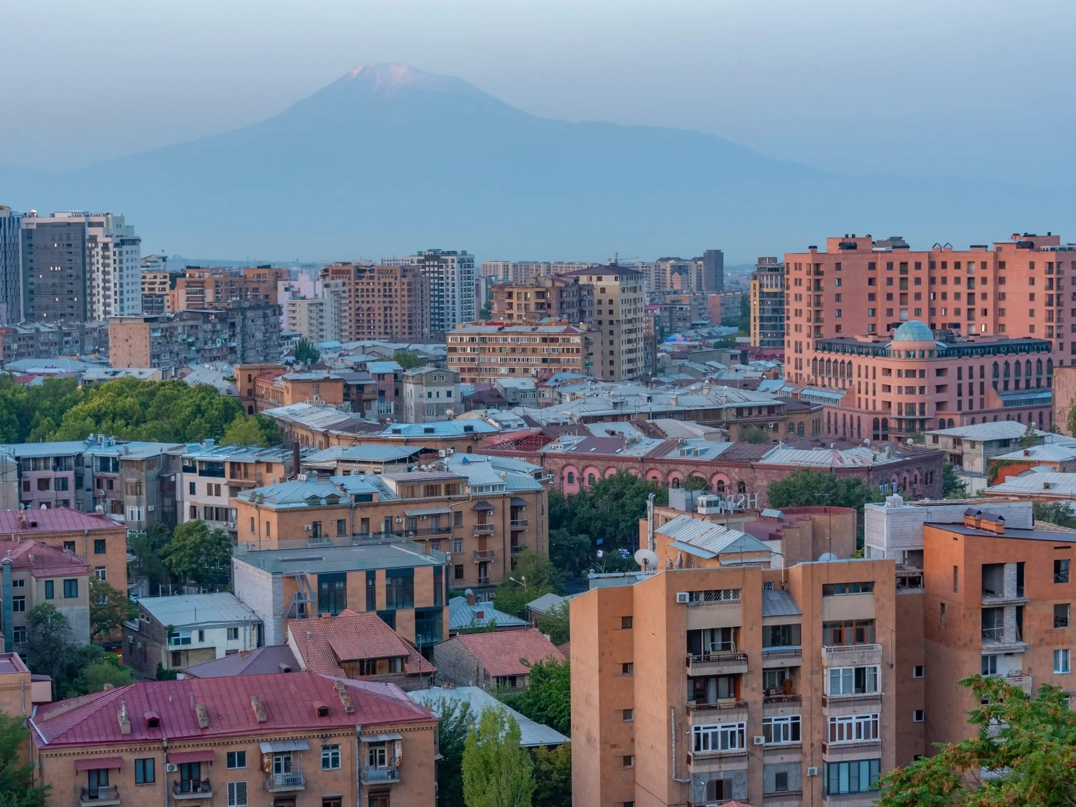 Buildings in Yerevan, Armenia.