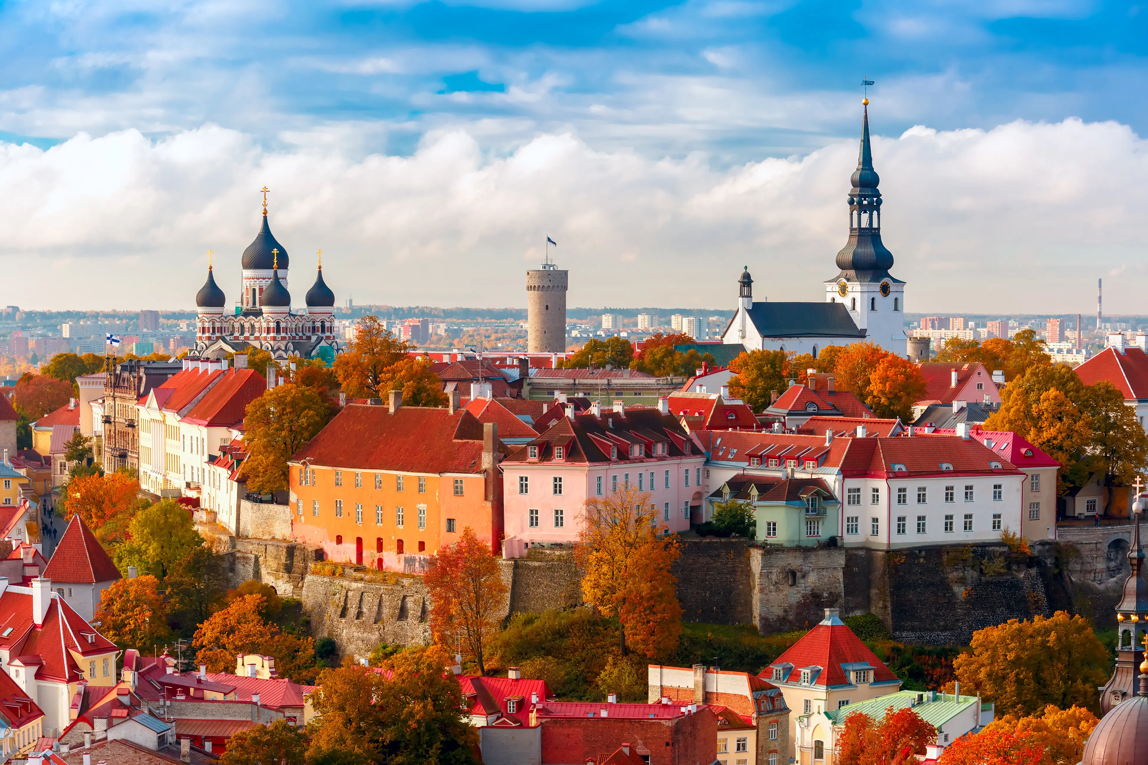 Houses in Tallinn, Estonia.