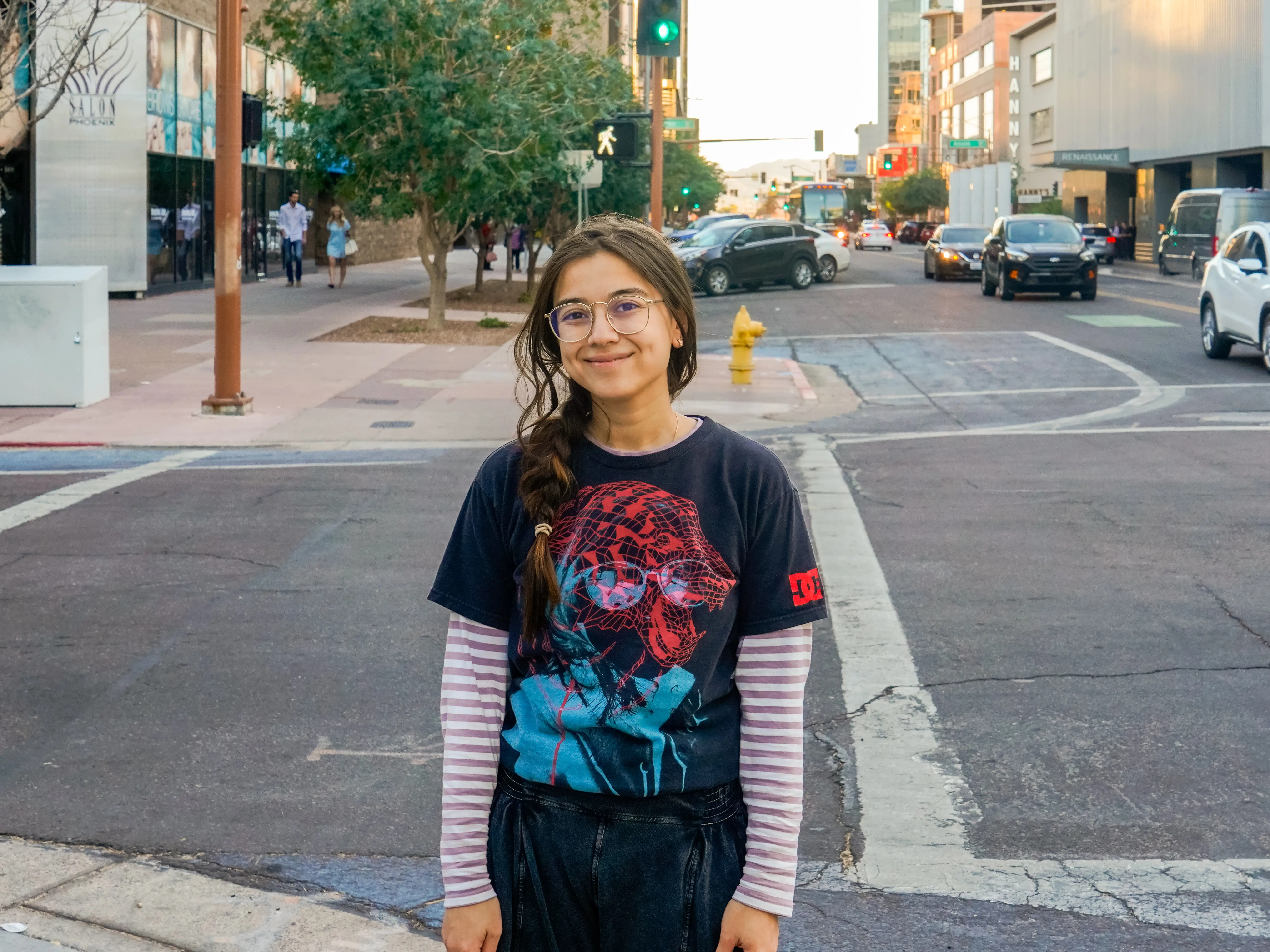 The author smiles in downtown Phoenix
