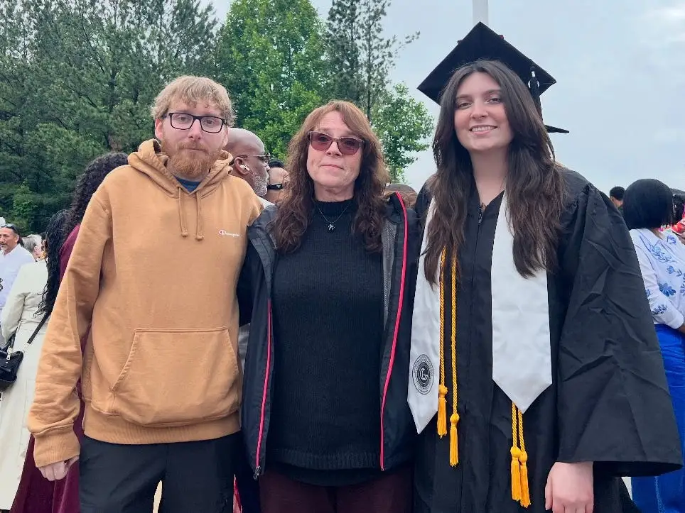 Kathy Lemoine with her son Andrew Reaster and her daughter