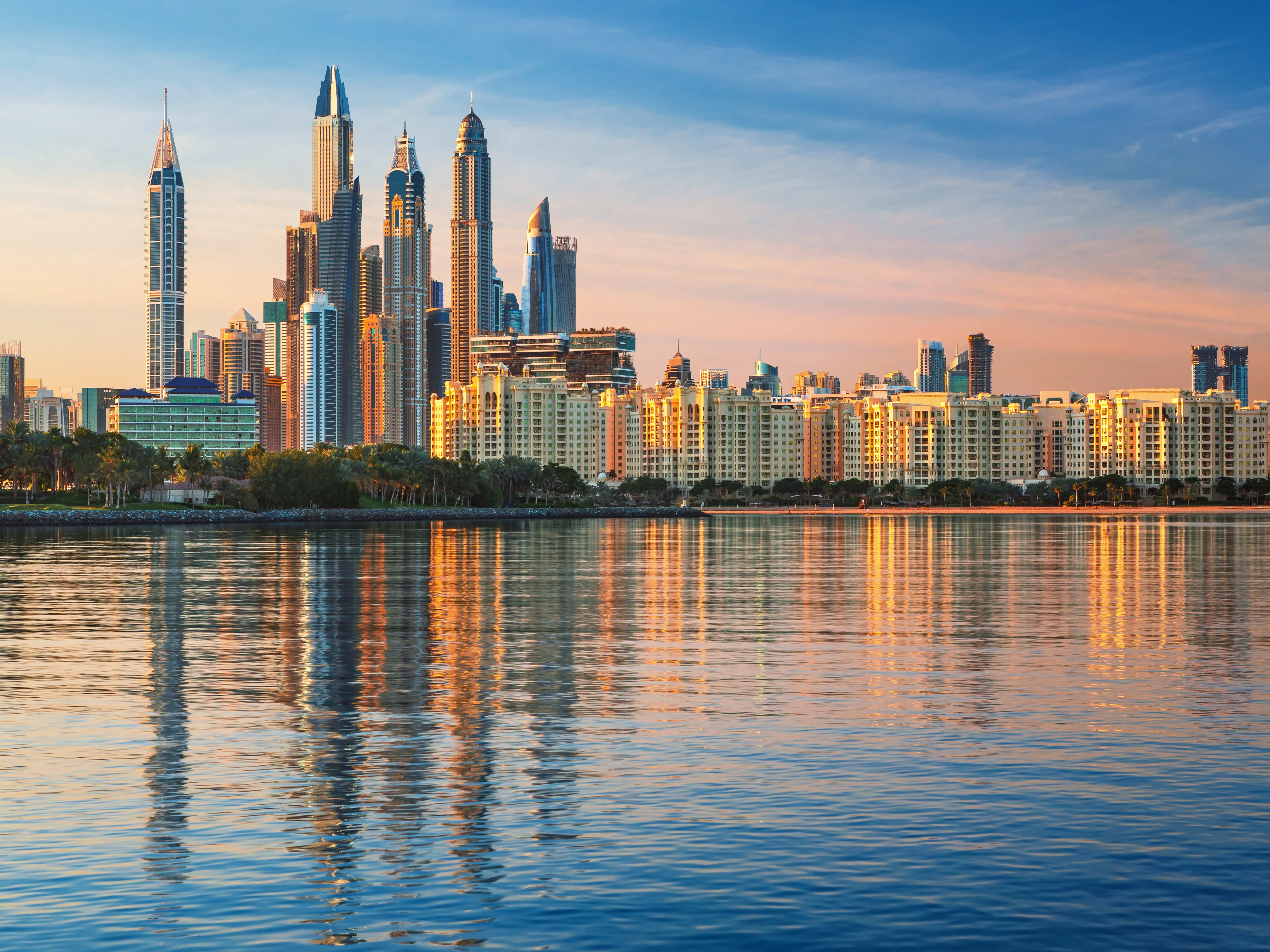 Buildings in Dubai, United Arab Emirates.