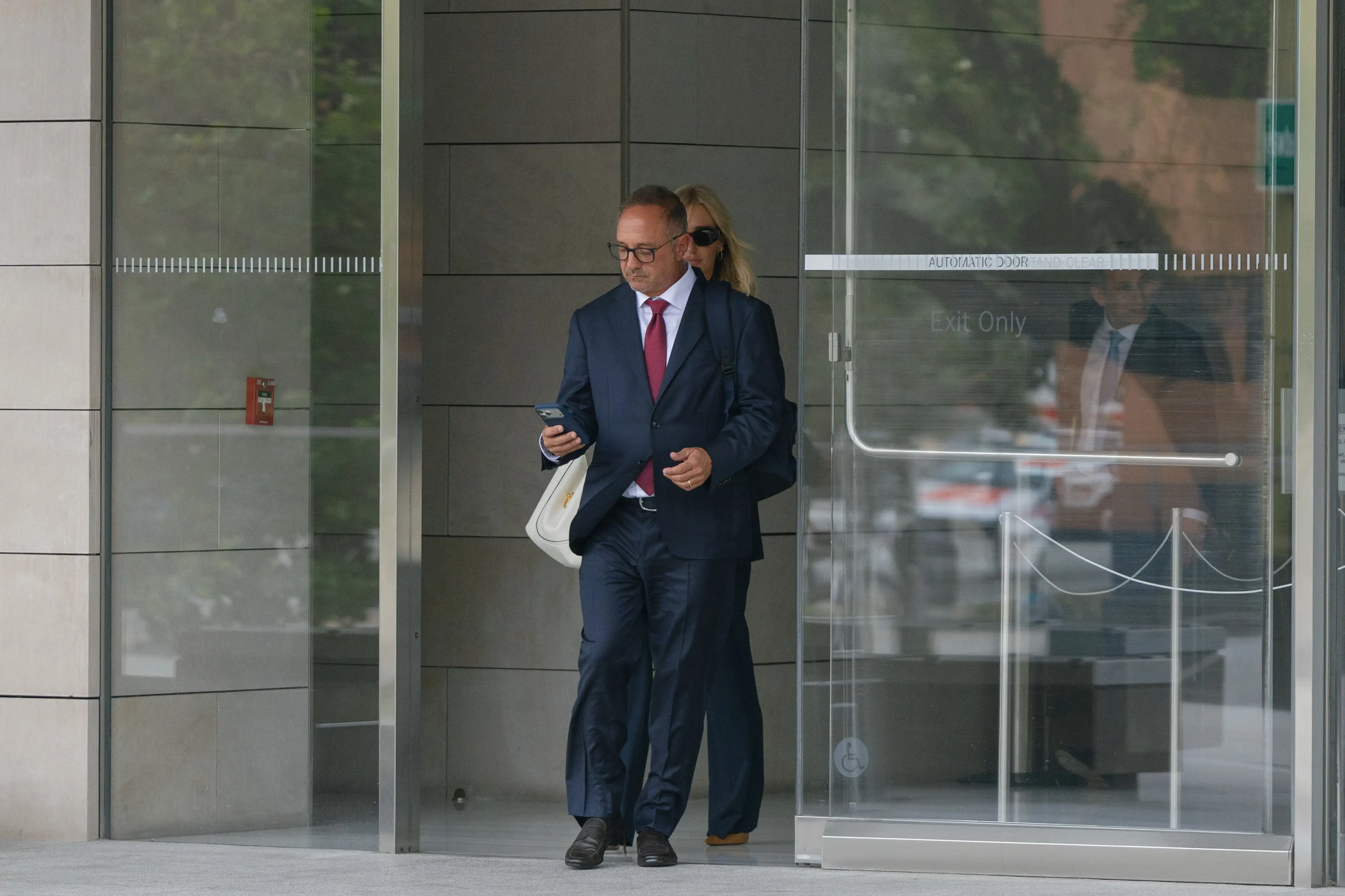 Andrew Left leaves court