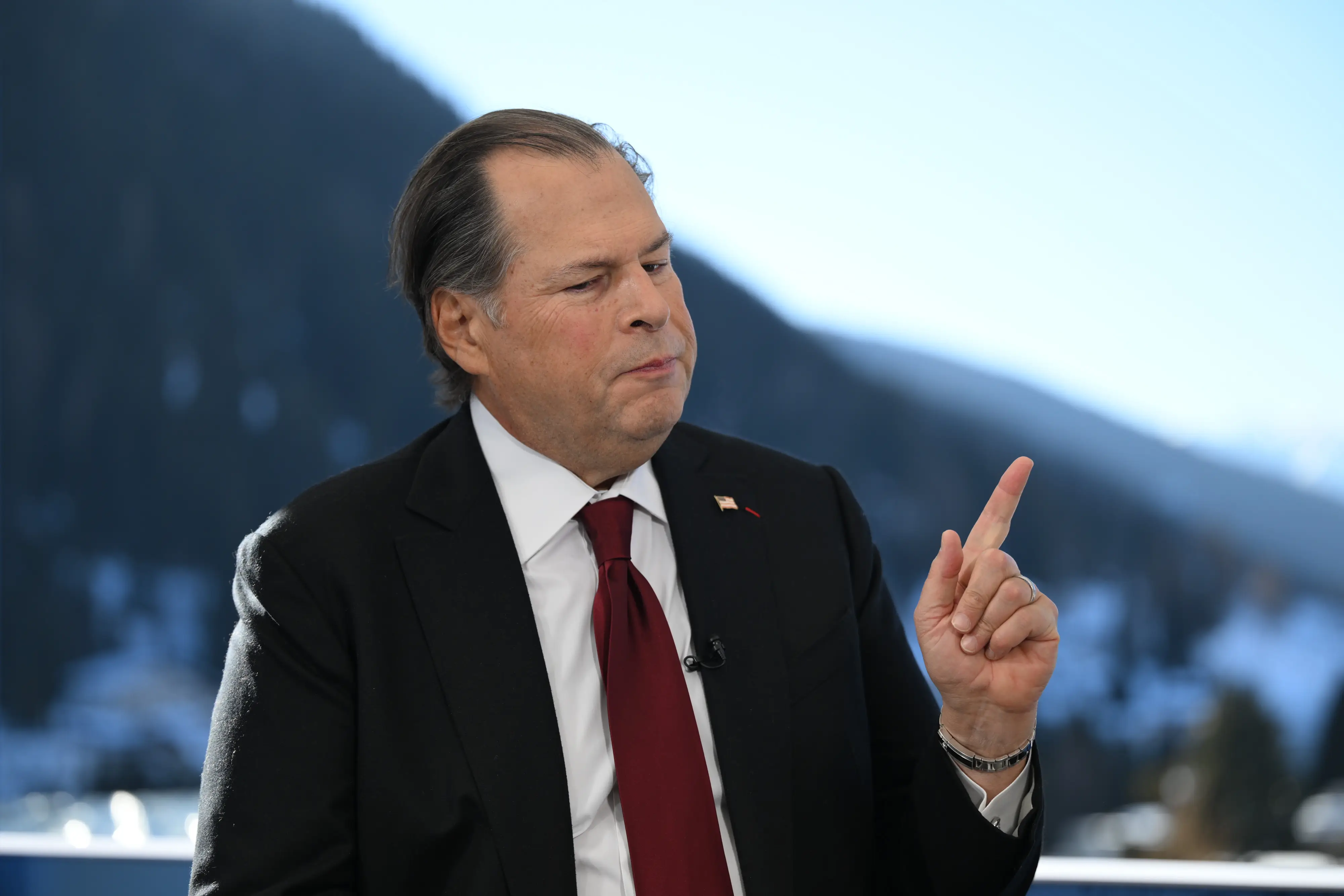 Salesforce CEO Marc Benioff at the World Economic Forum (WEF) in Davos, Switzerland, in January 2026.
