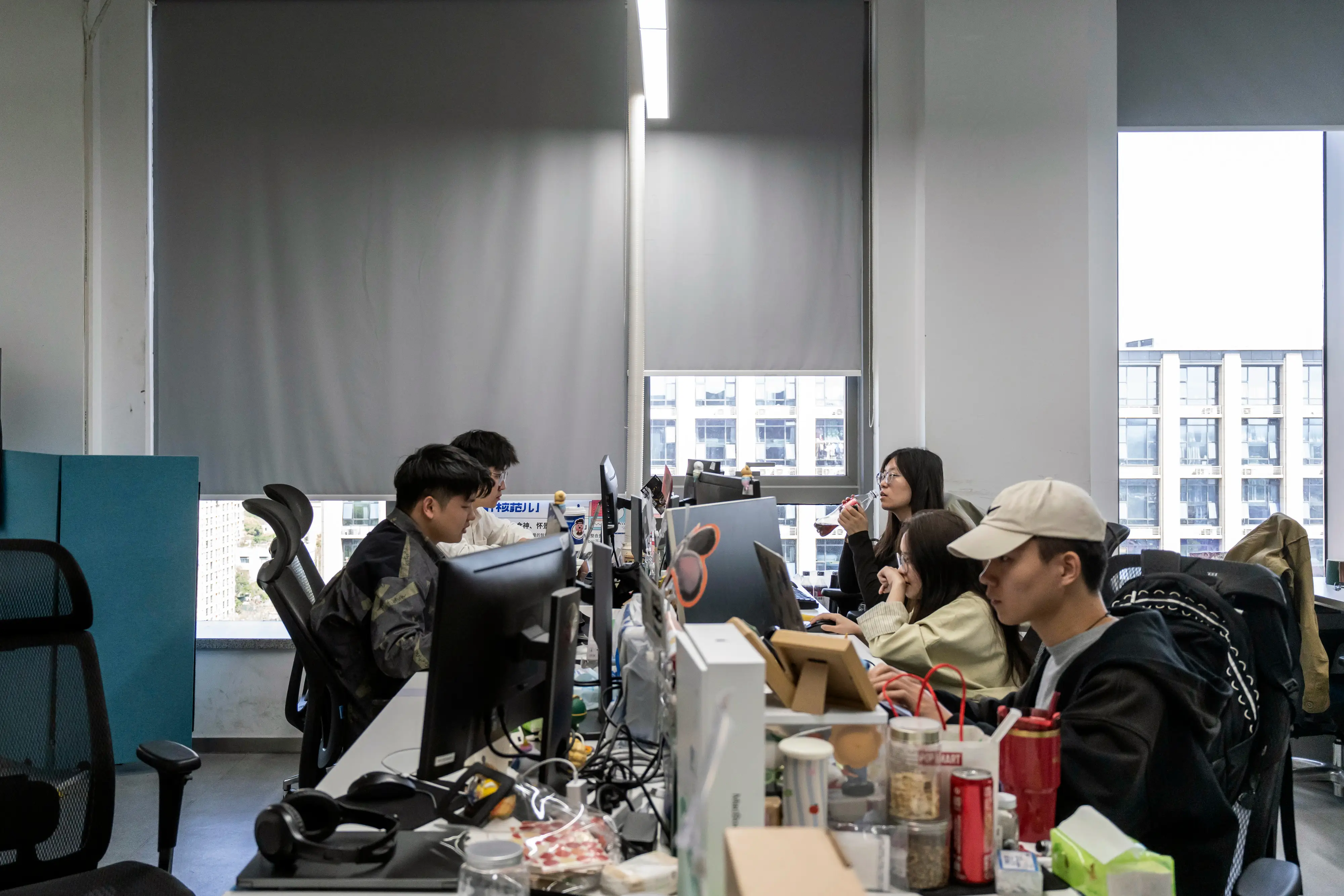 Employees at the Manycore Tech Inc. offices in Hangzhou, China, in April 2026.
