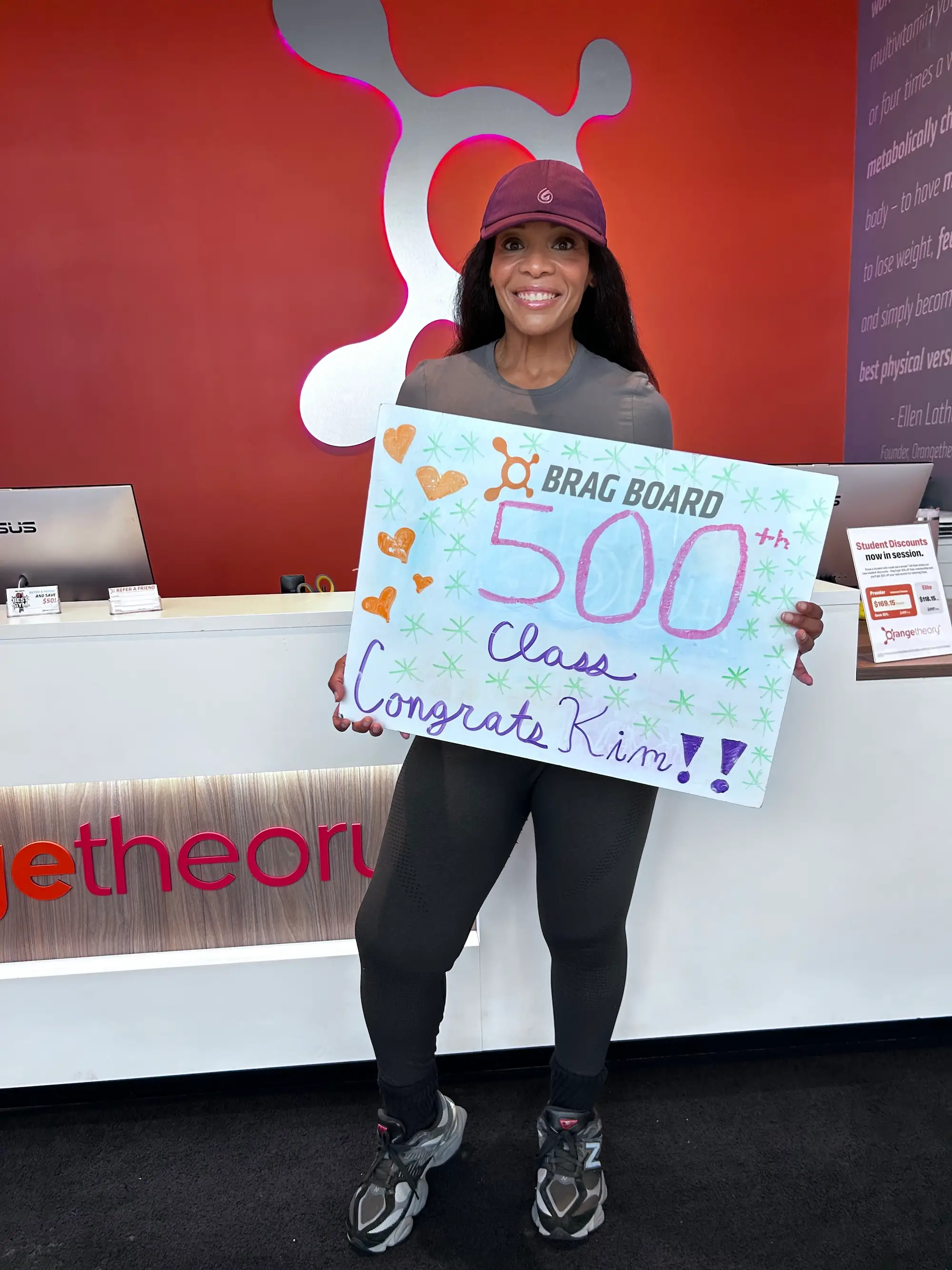 Writer Kimberly Wilson at Orangetheory