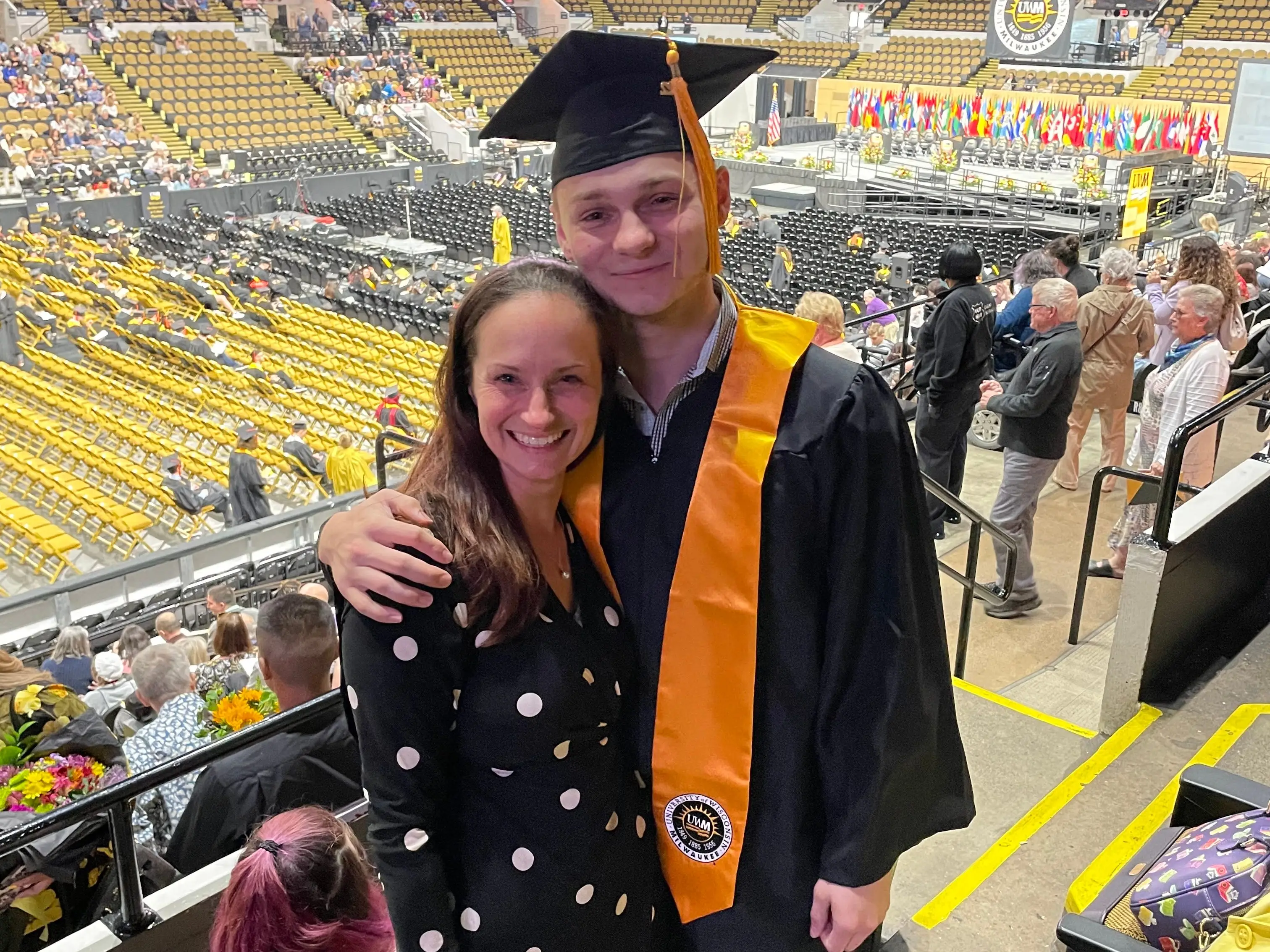 The author and her son at his college graduation.