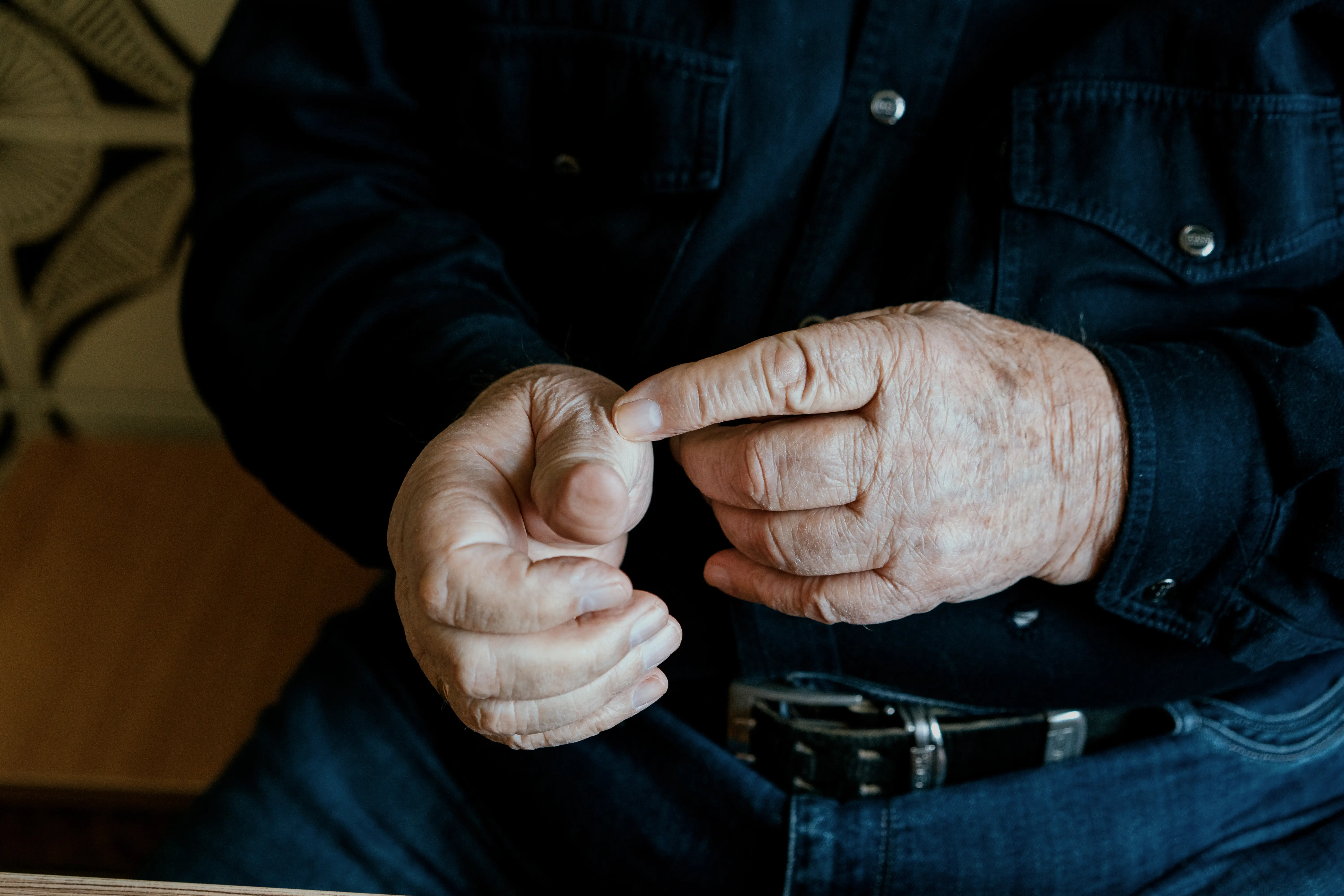 Man's hands