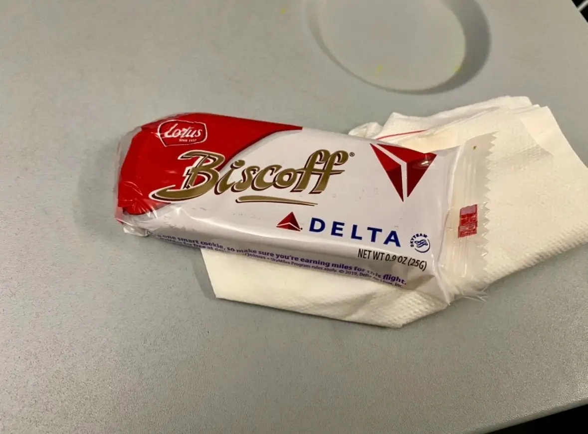 Biscoff cookie on Delta.