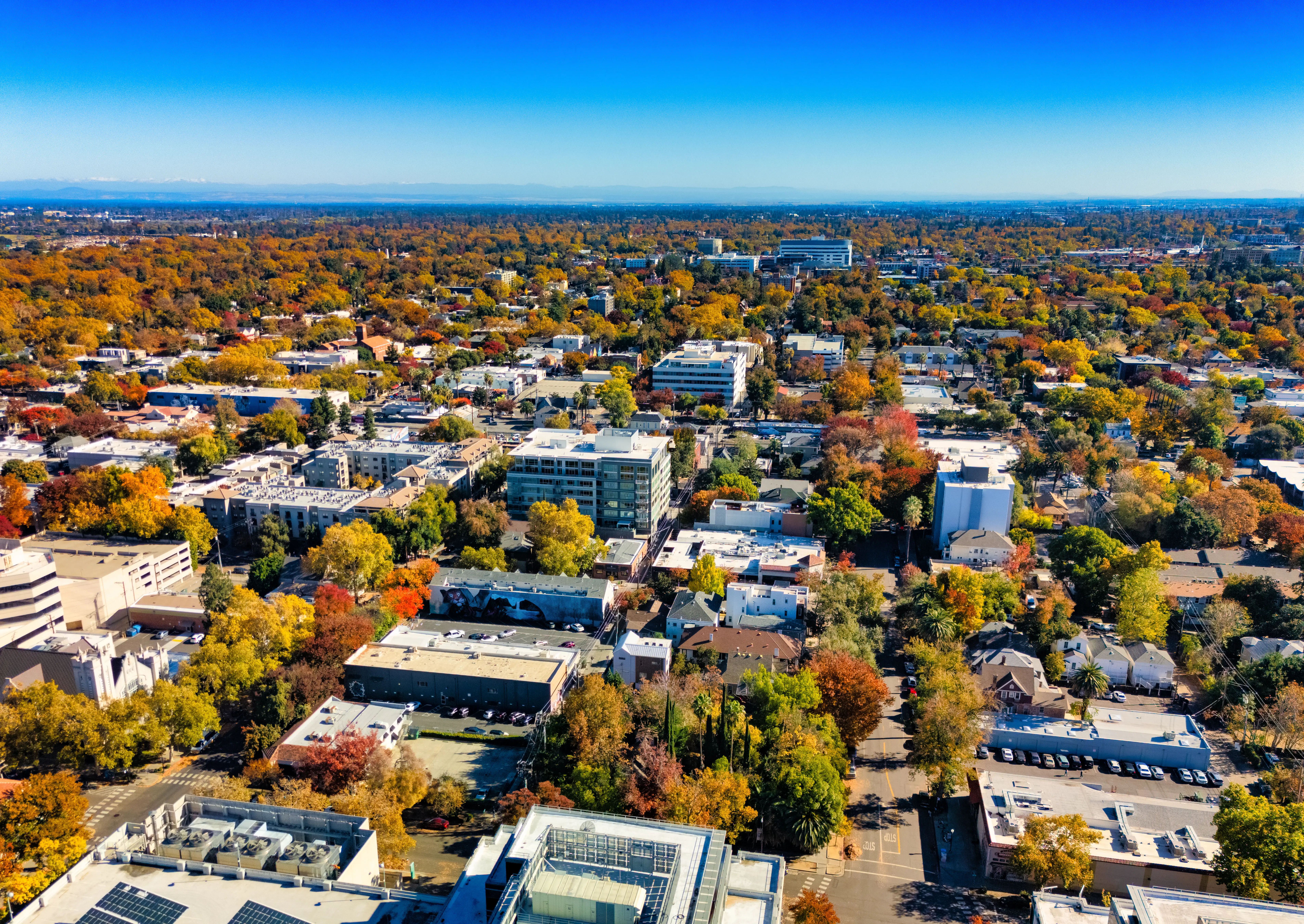 Aerial view of Sacramento, California