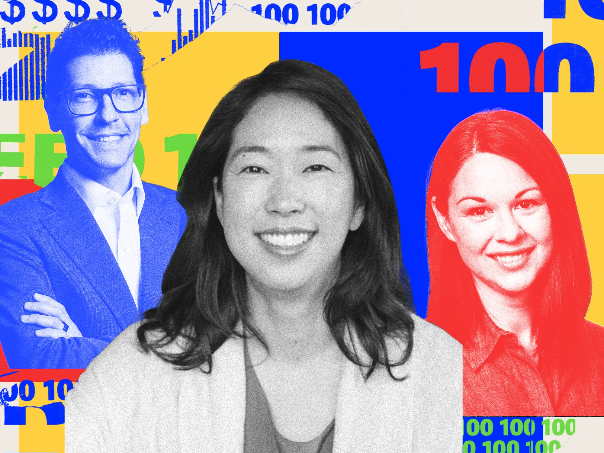 Jeff Fluhr, Ann Miura-Ko, and Sarah Smith photo collage
