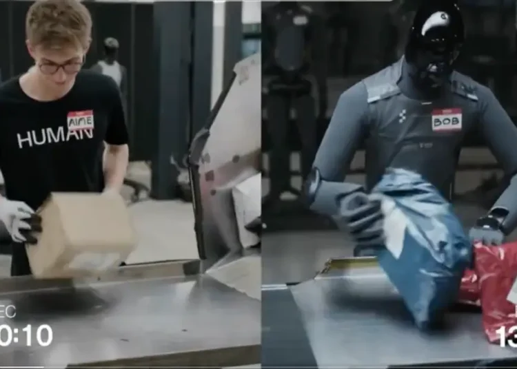 Figure AI had one of its robots race a human to sort packages. It lost.