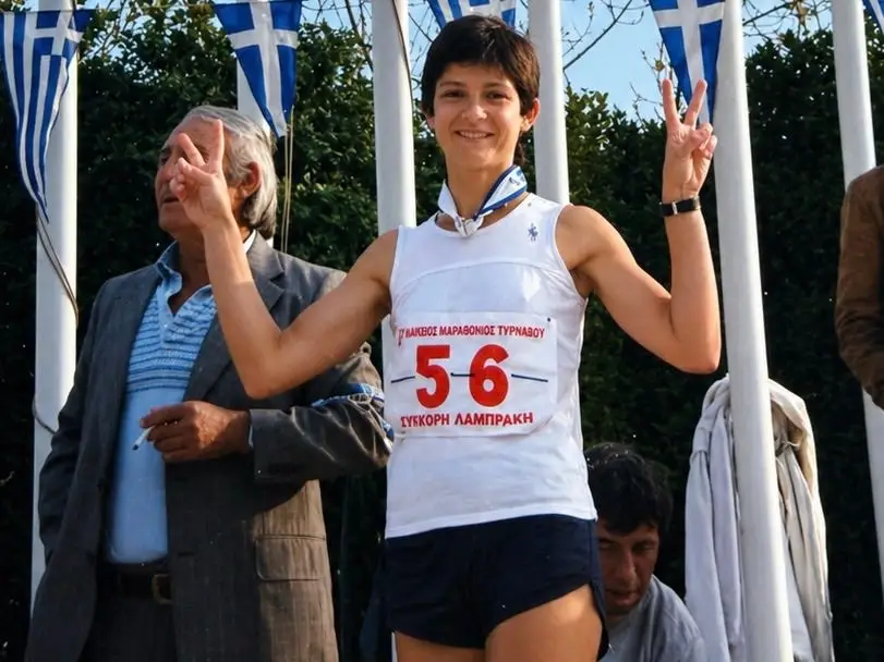 A woman at an athletic event