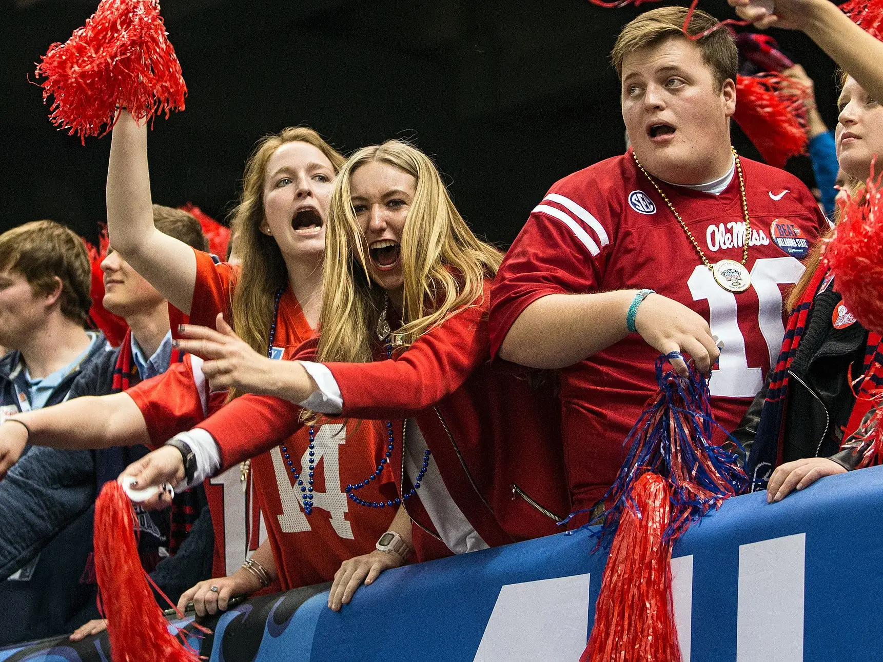 University of Mississippi students at a football game