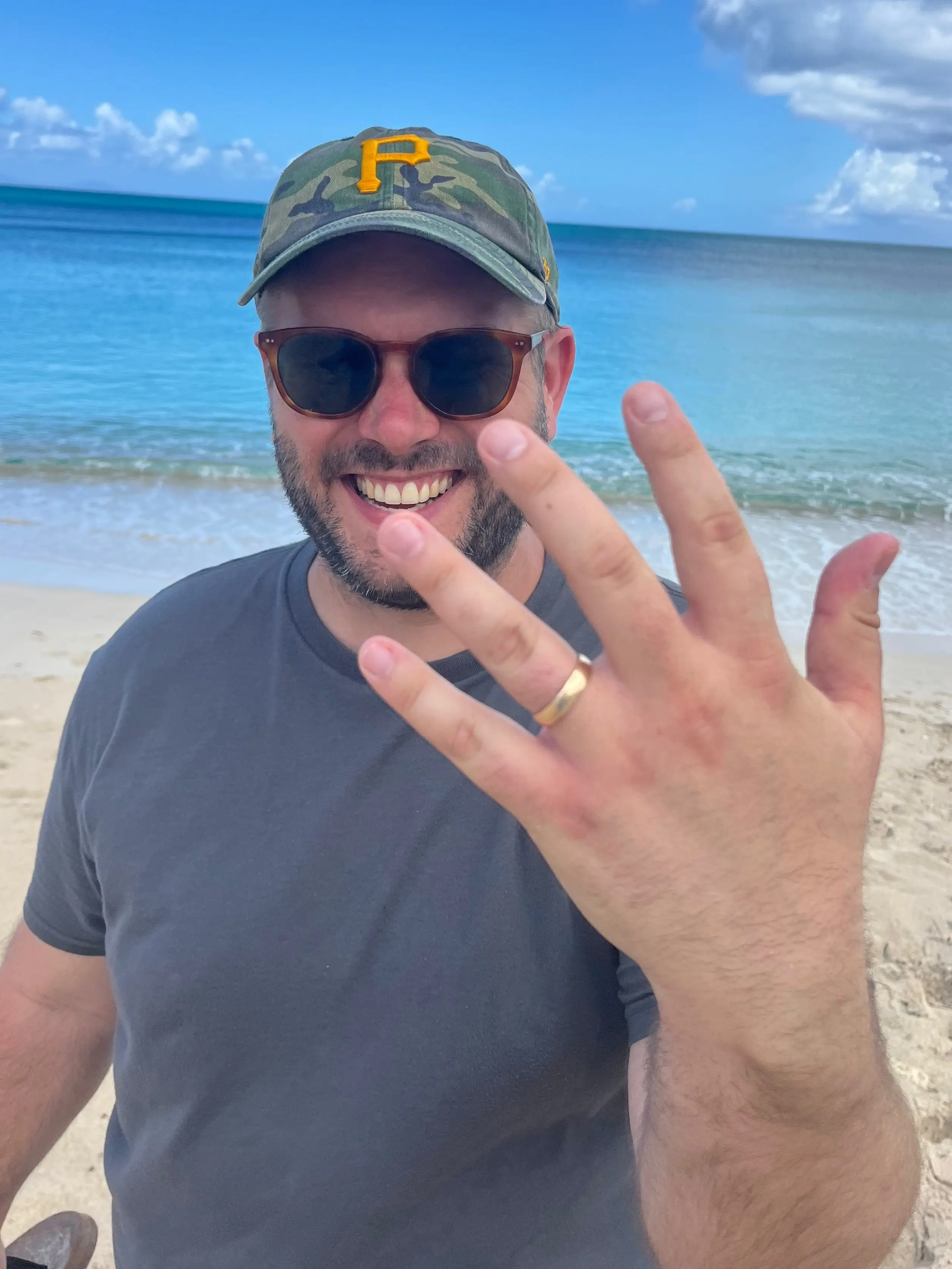 Alex Conroy after finding his wedding ring