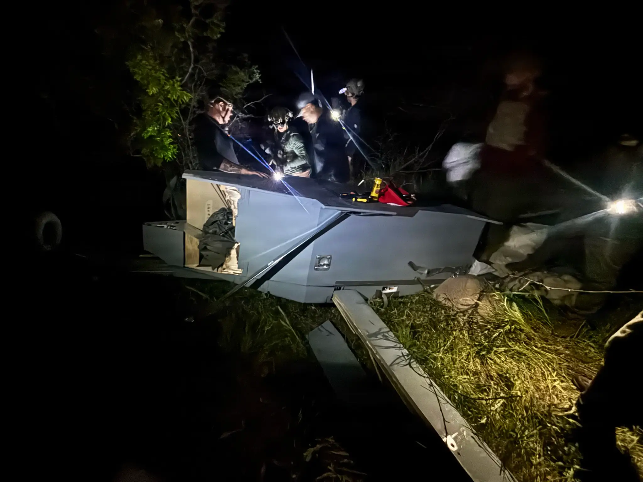 An autonomous aerial resupply drone called a Grasshopper is unloaded at a landing zone during near Krivolak, Macedonia, May 18, 2026.