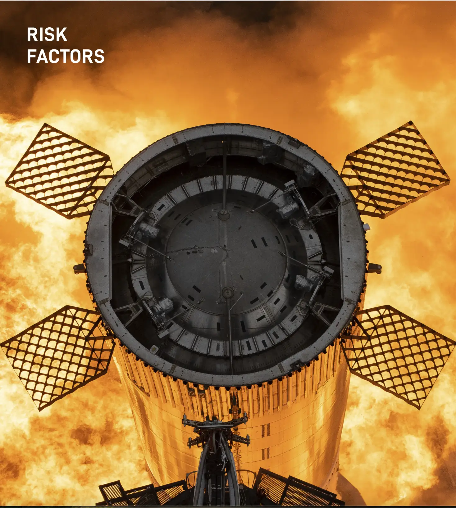 SpaceX's risk factors page
