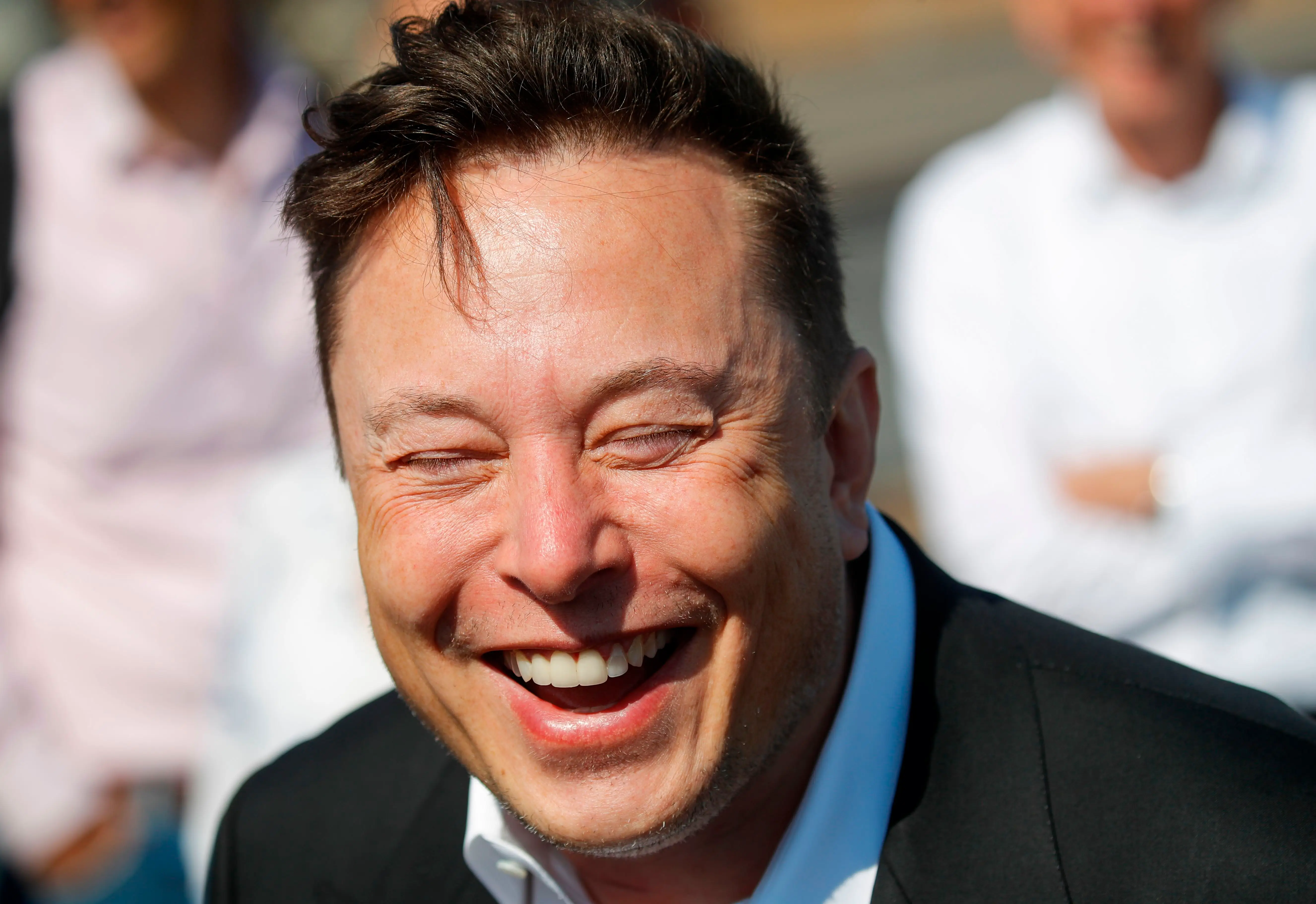 elon musk laughing