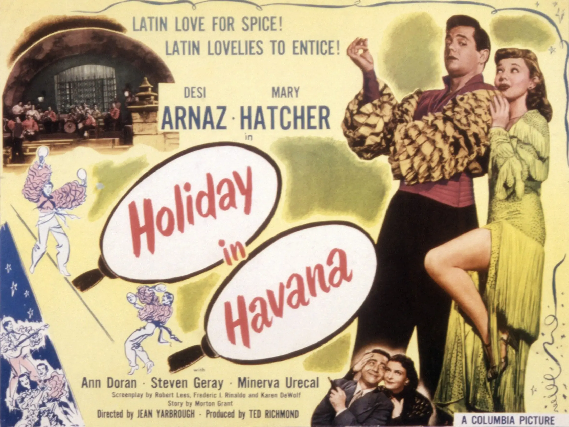 Holiday In Havana, poster, Desi Arnaz, Mary Hatcher, Ray Walker, Ann Doran, 1949.