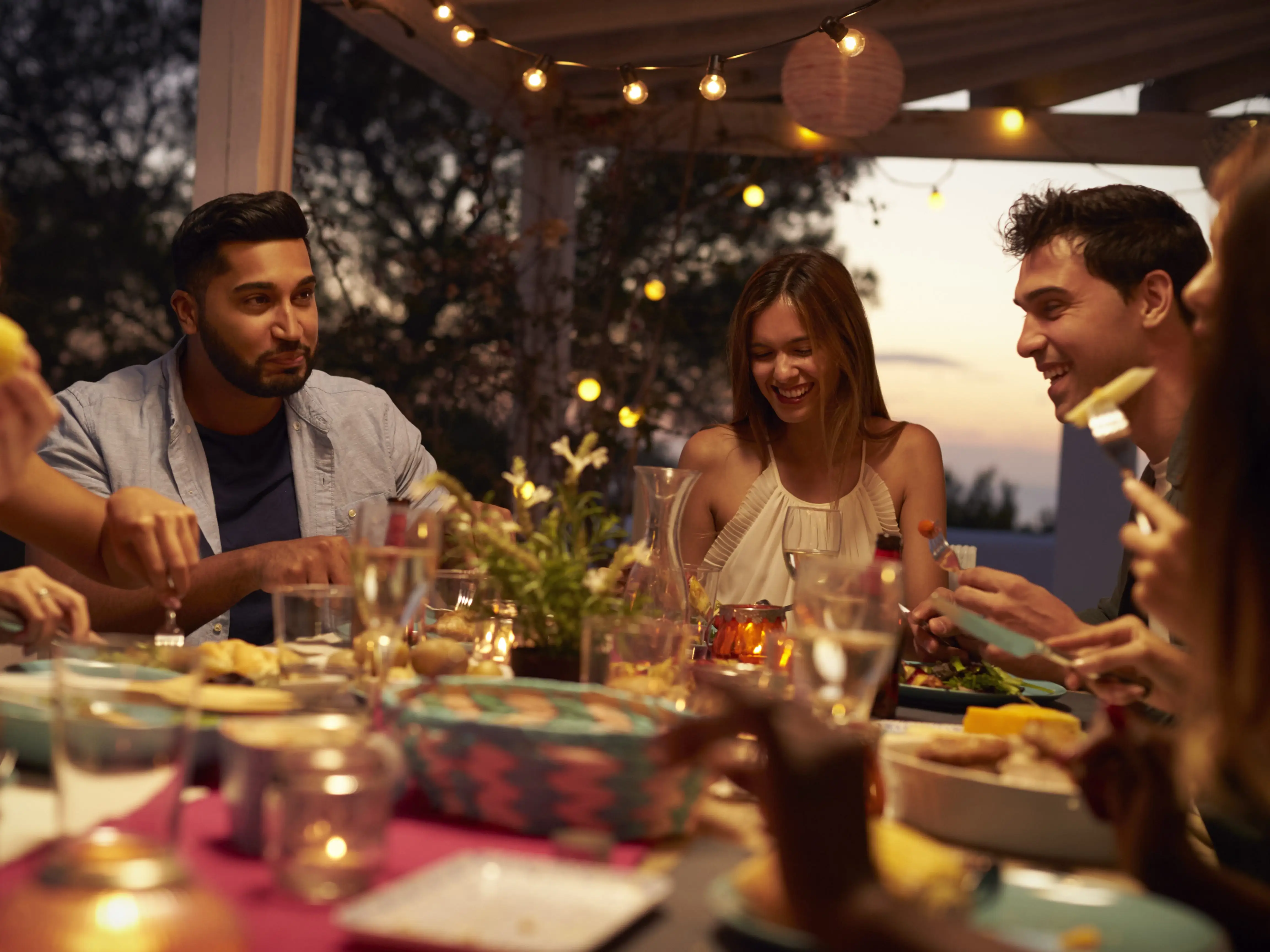guests at a dinner party