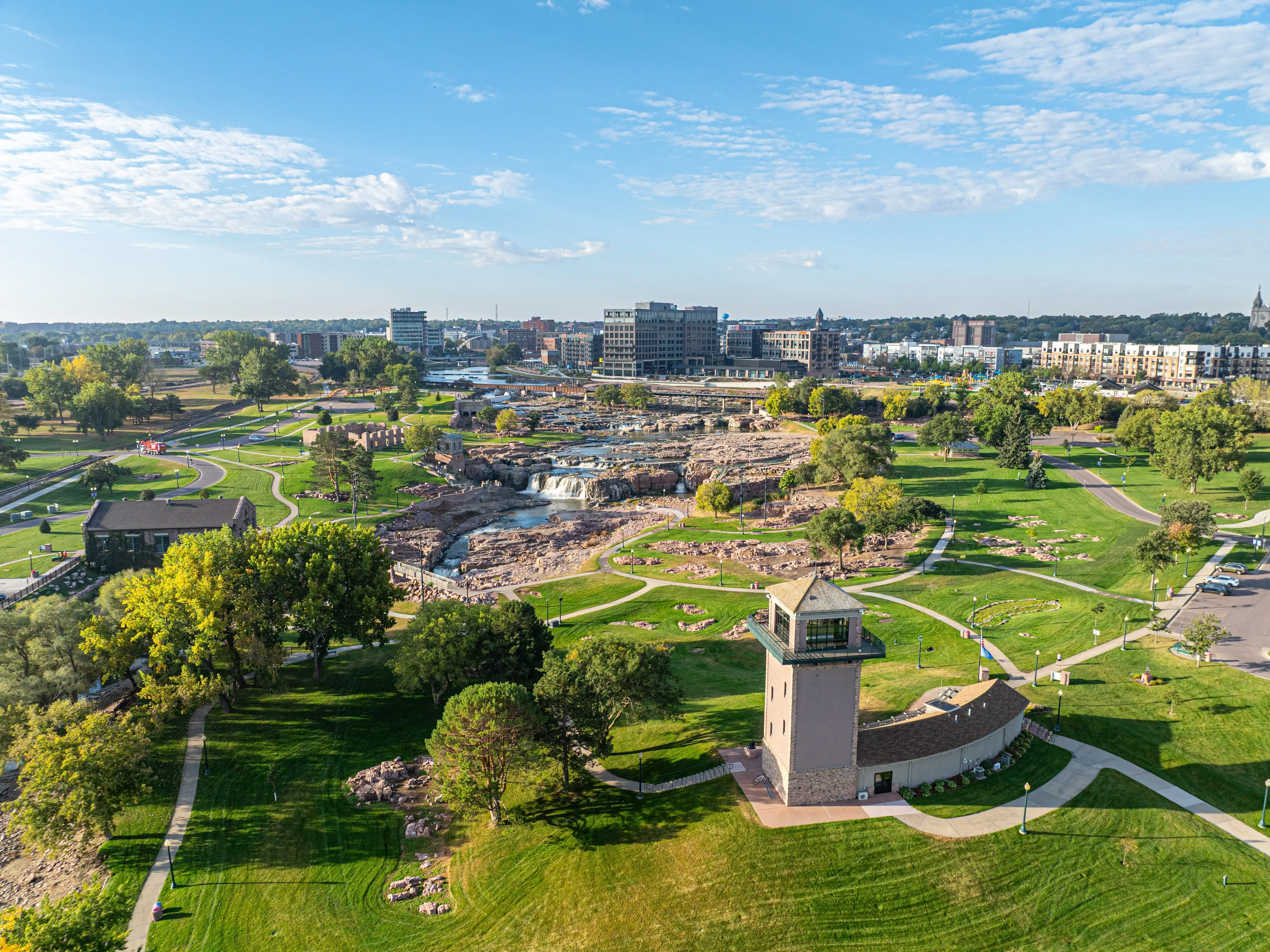 aerial view of sioux falls, south dakota