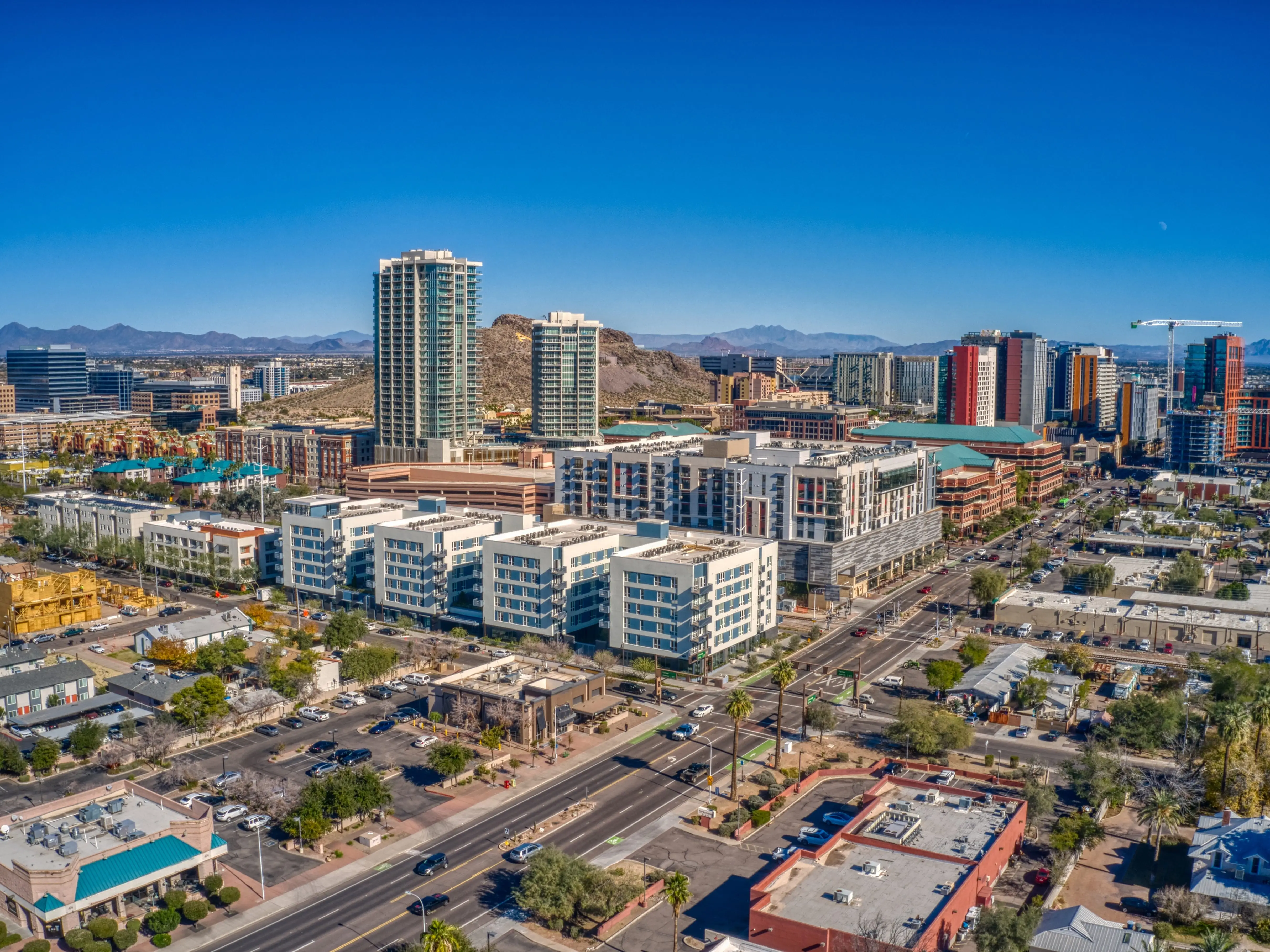 Aerial view of Tempe Arizona