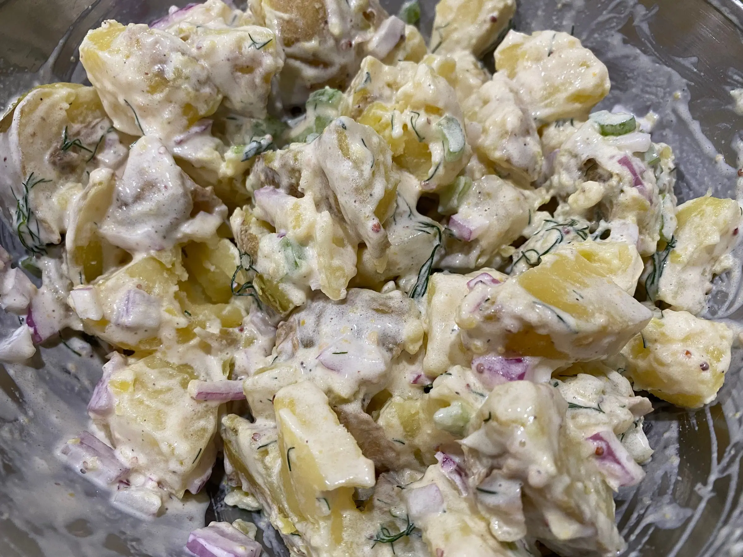 potatoes in mayonaise sauce