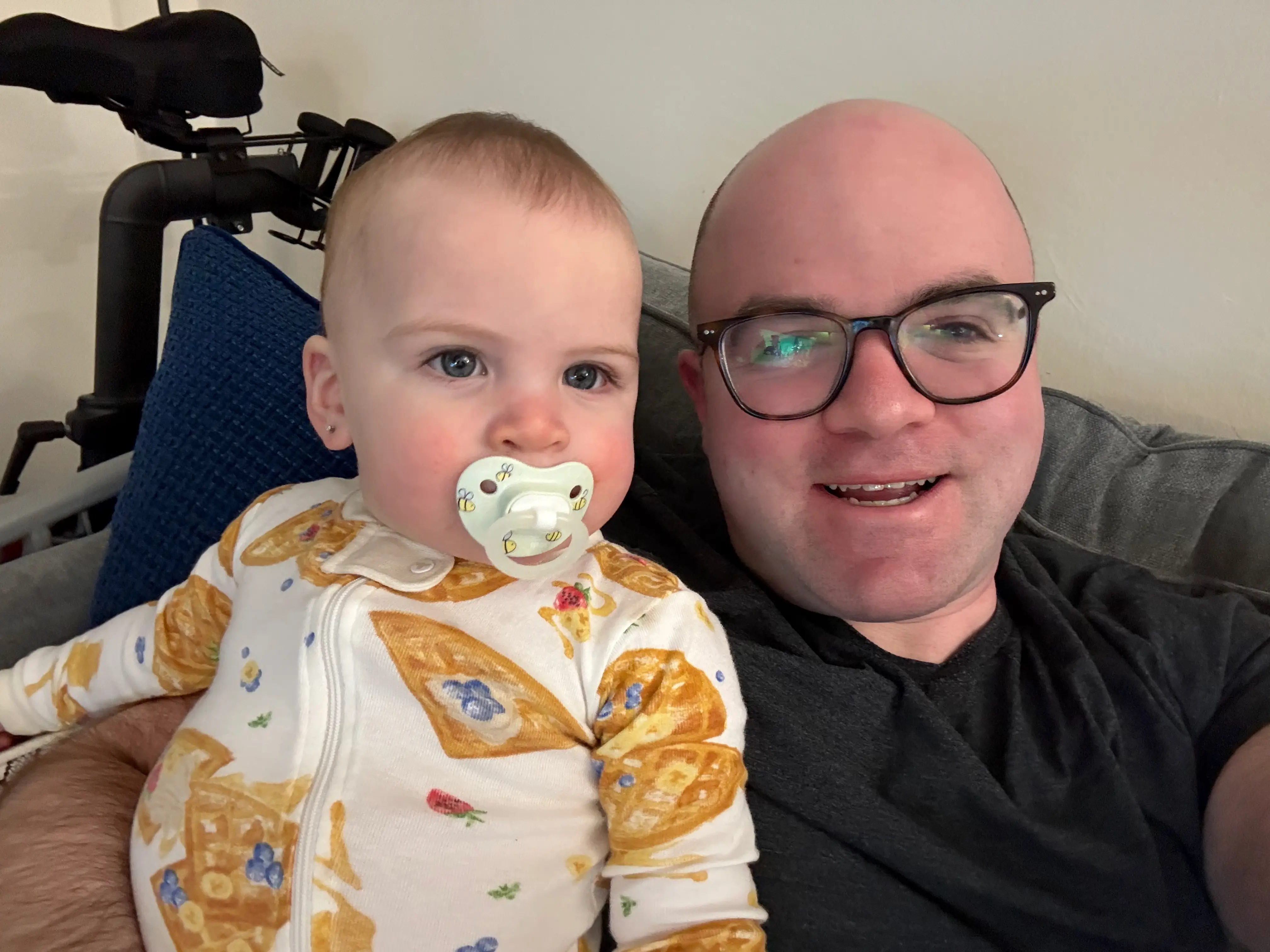 The author with his youngest child.