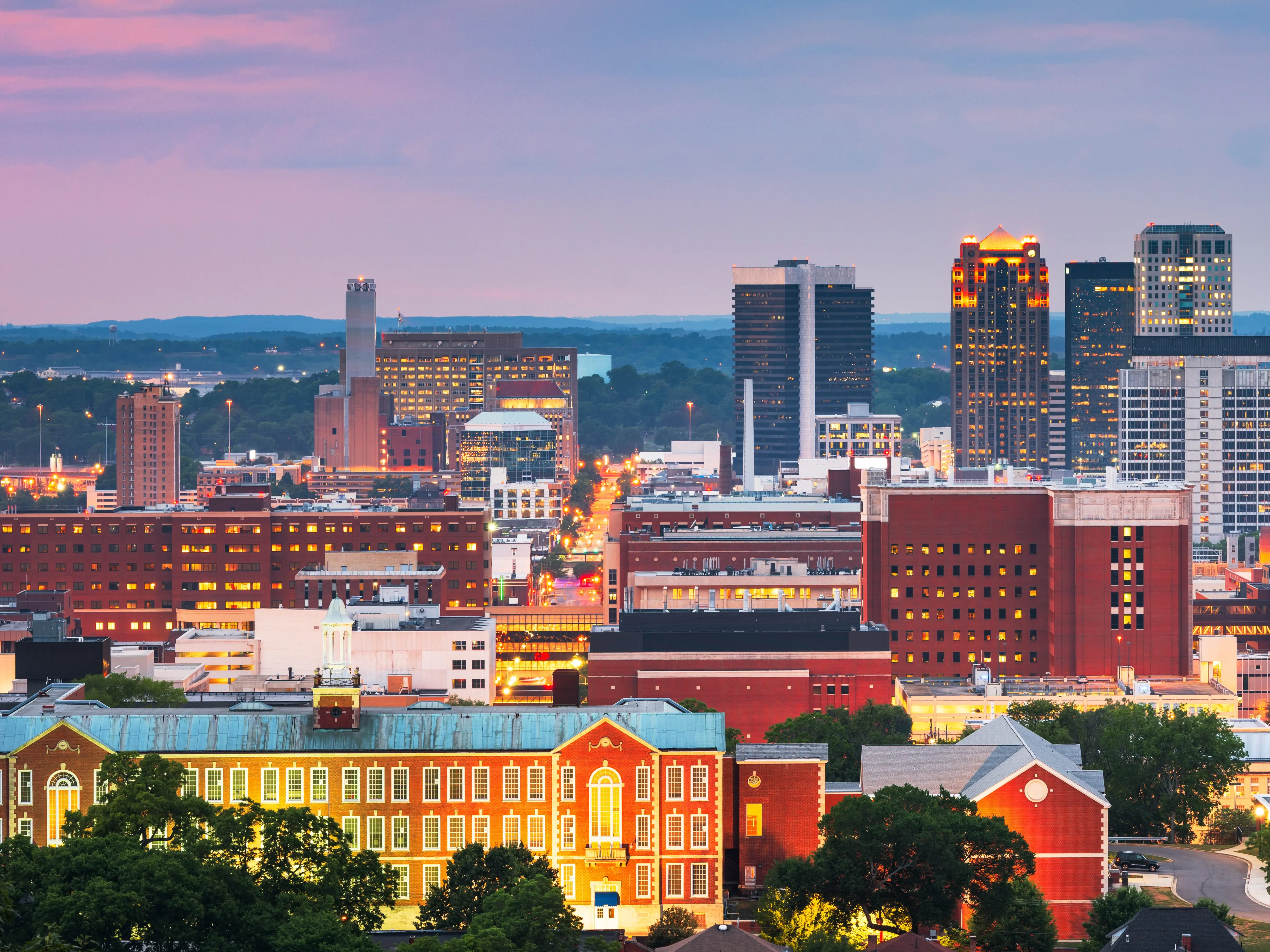 Buildings in Birmingham, Alabama.