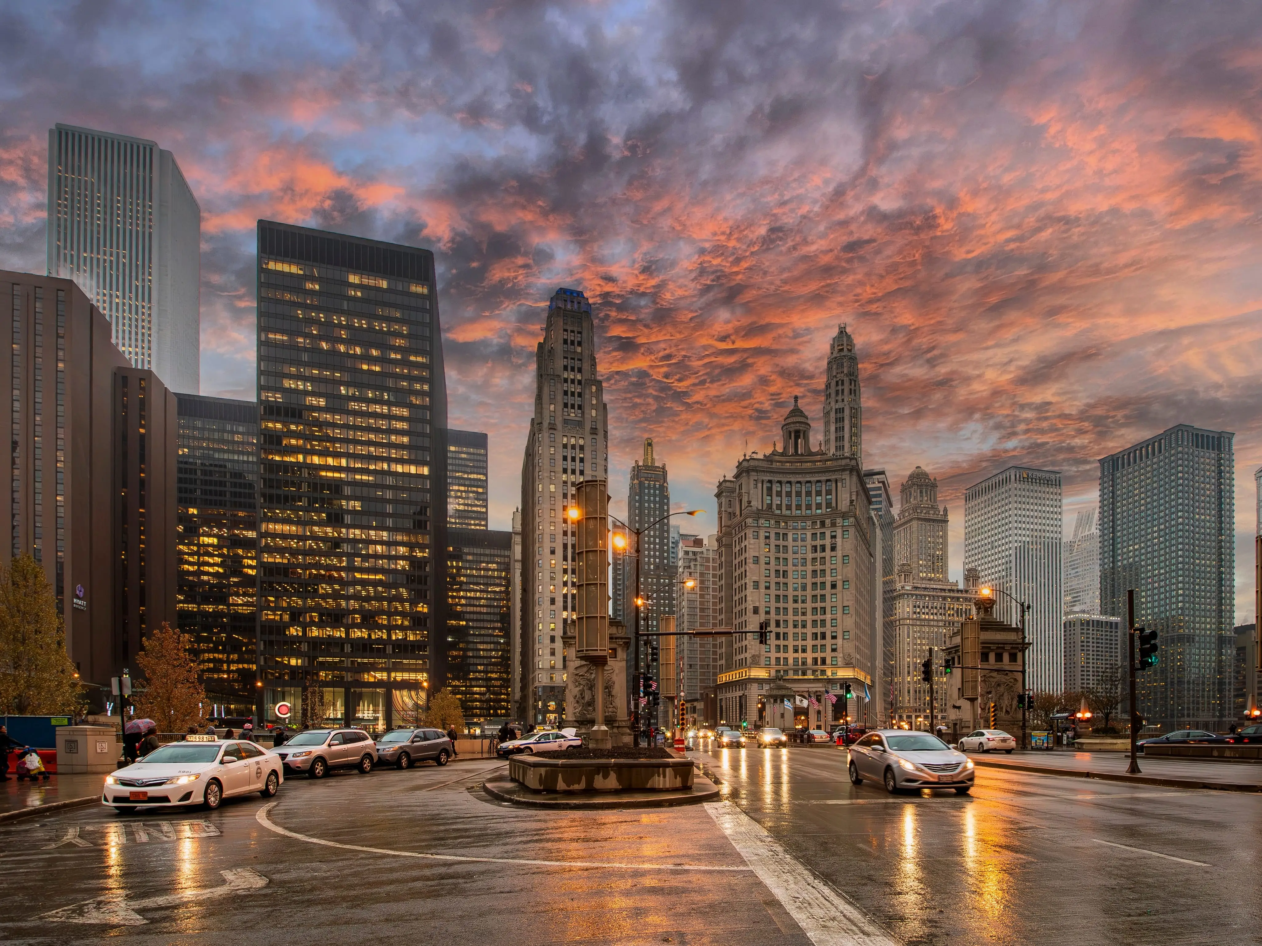 Buildings in Chicago, Illinois.