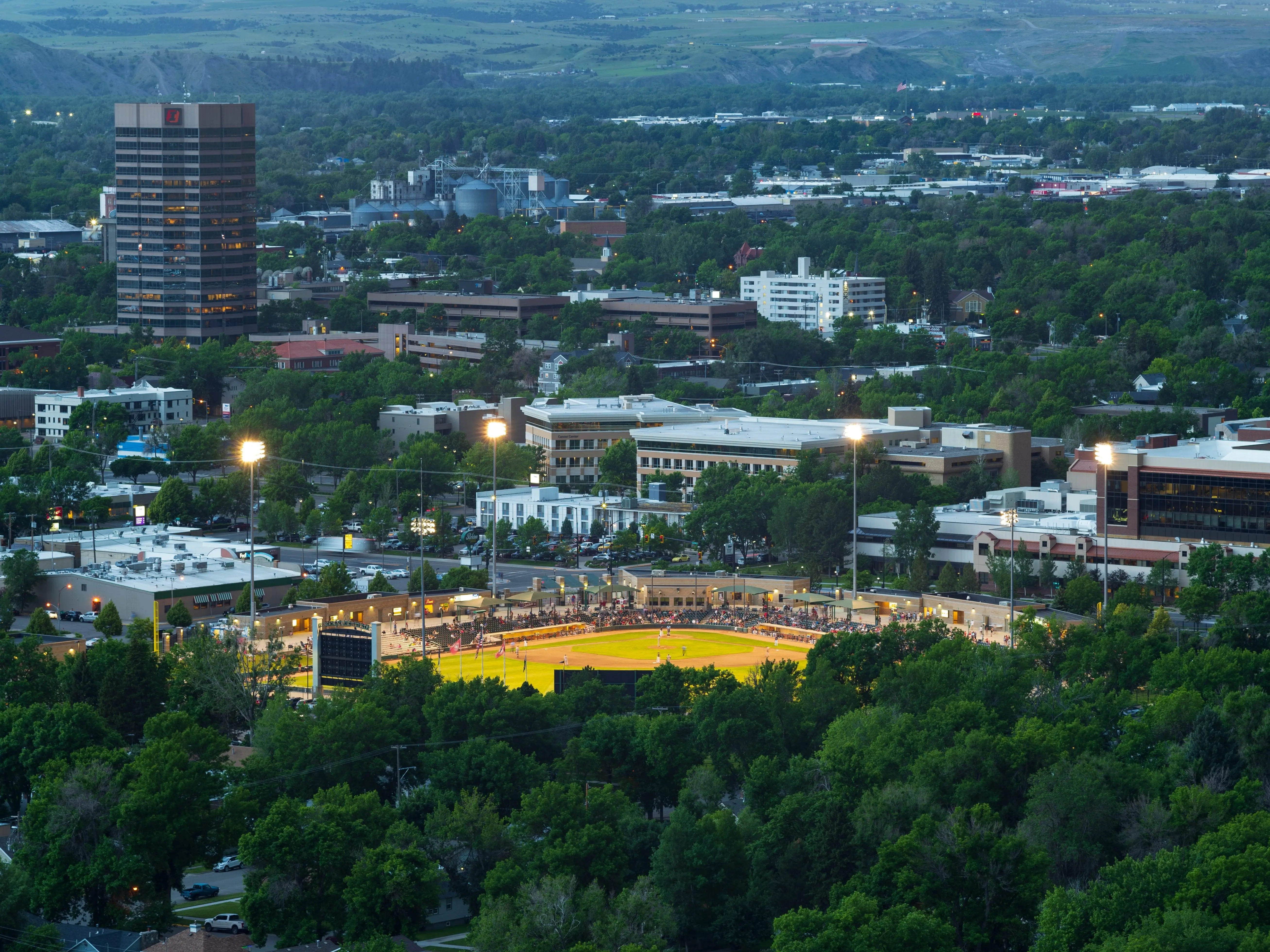 Baseball field in Billings, Montana.