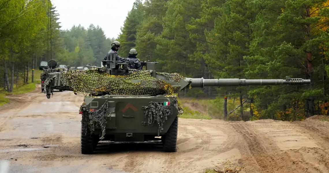 A Ukrainian crew said its Italian tank gun hit a house that was 120 football fields away