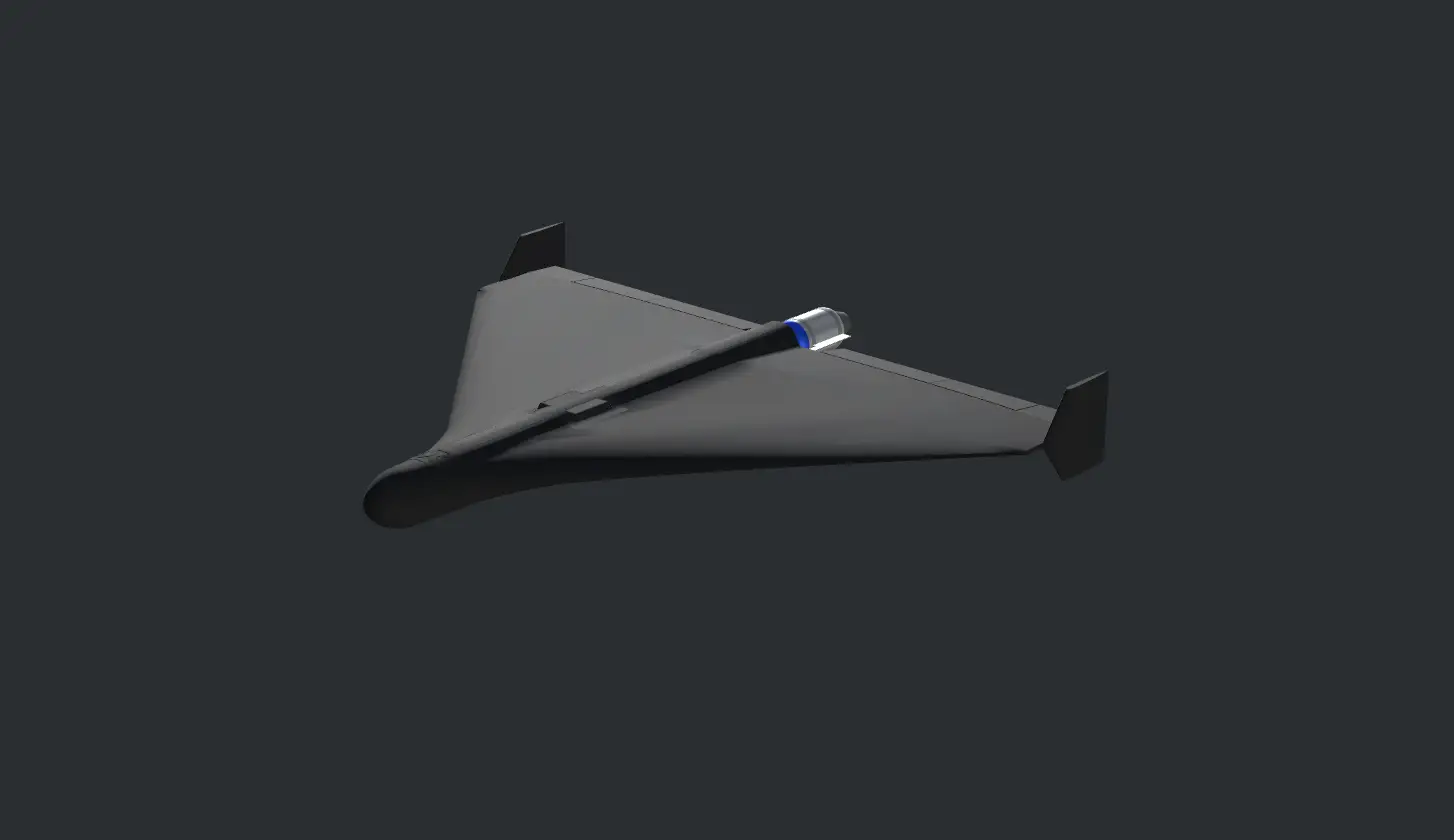 A 3D rendering of the Geran-4 from a Ukrainian military intelligence website.