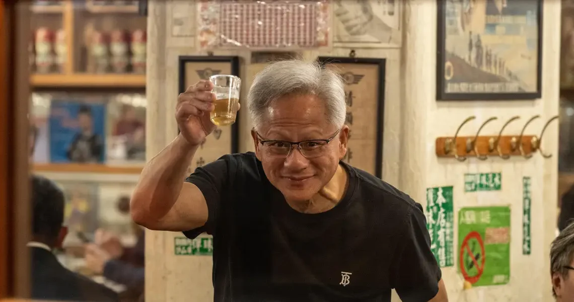 Jensen Huang is really leaning into his street-food influencer era