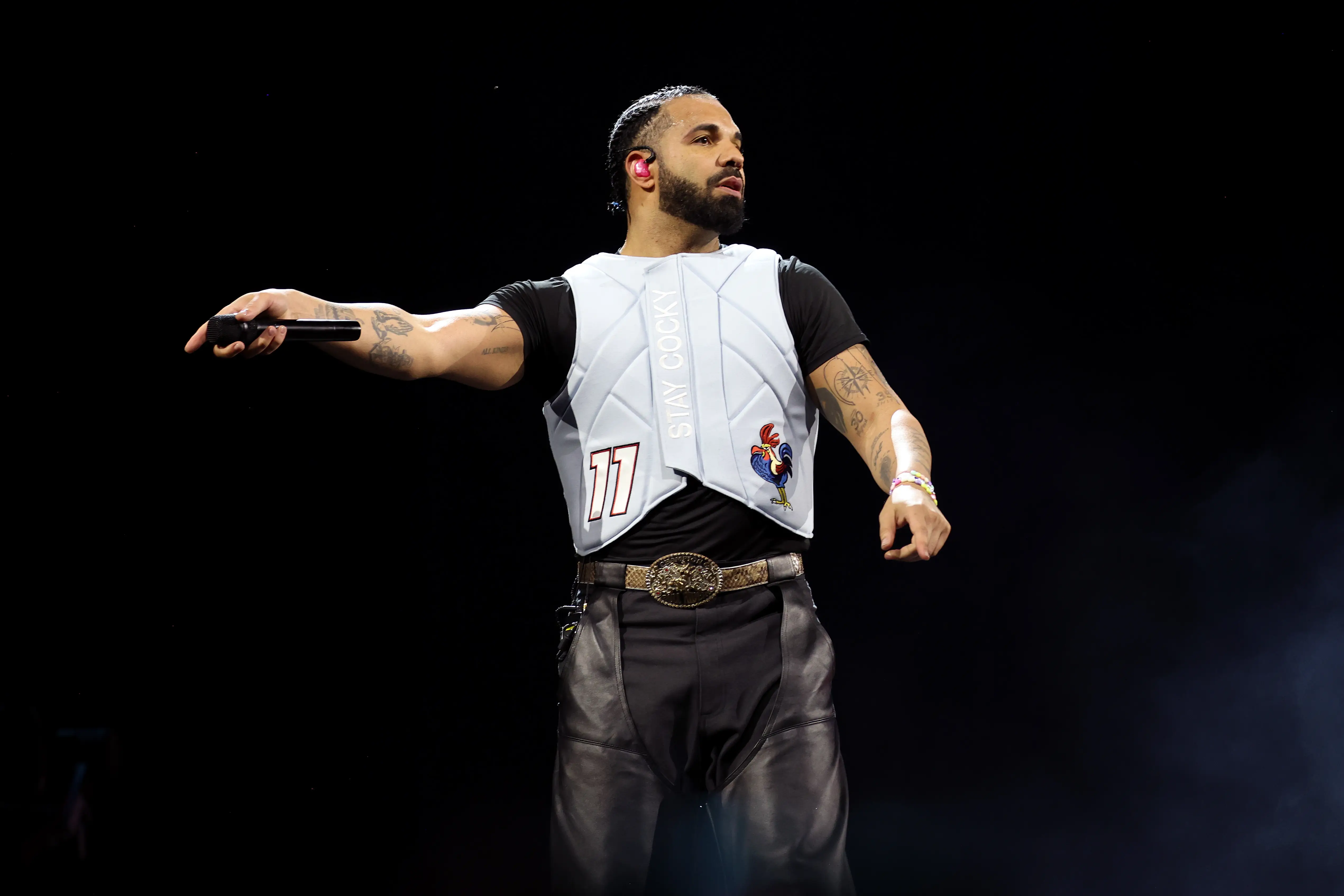 Drake performs at London's 2025 Wireless Festival.