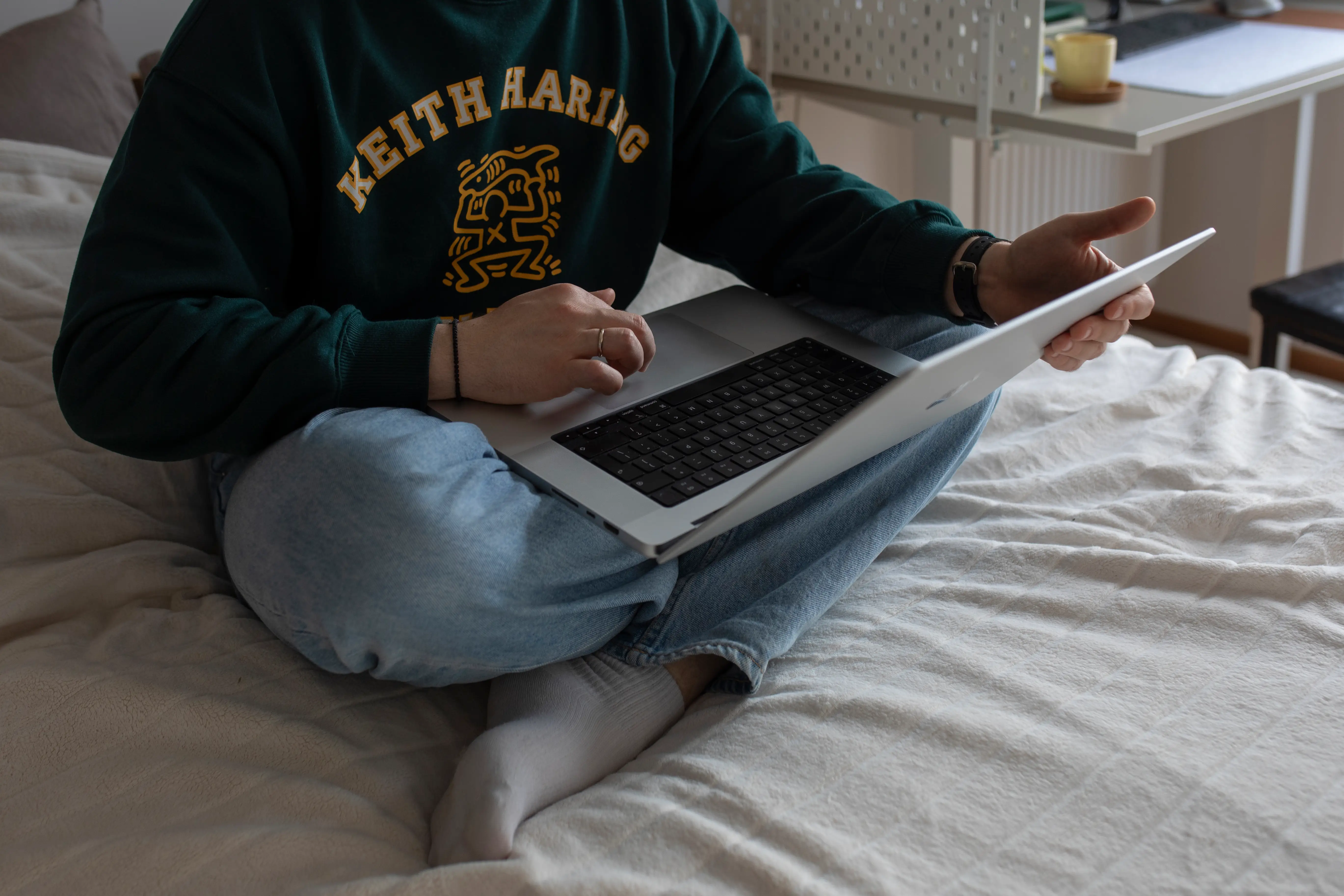 An IT specialist works from home in Novi Sad, Serbia, in January 2026.