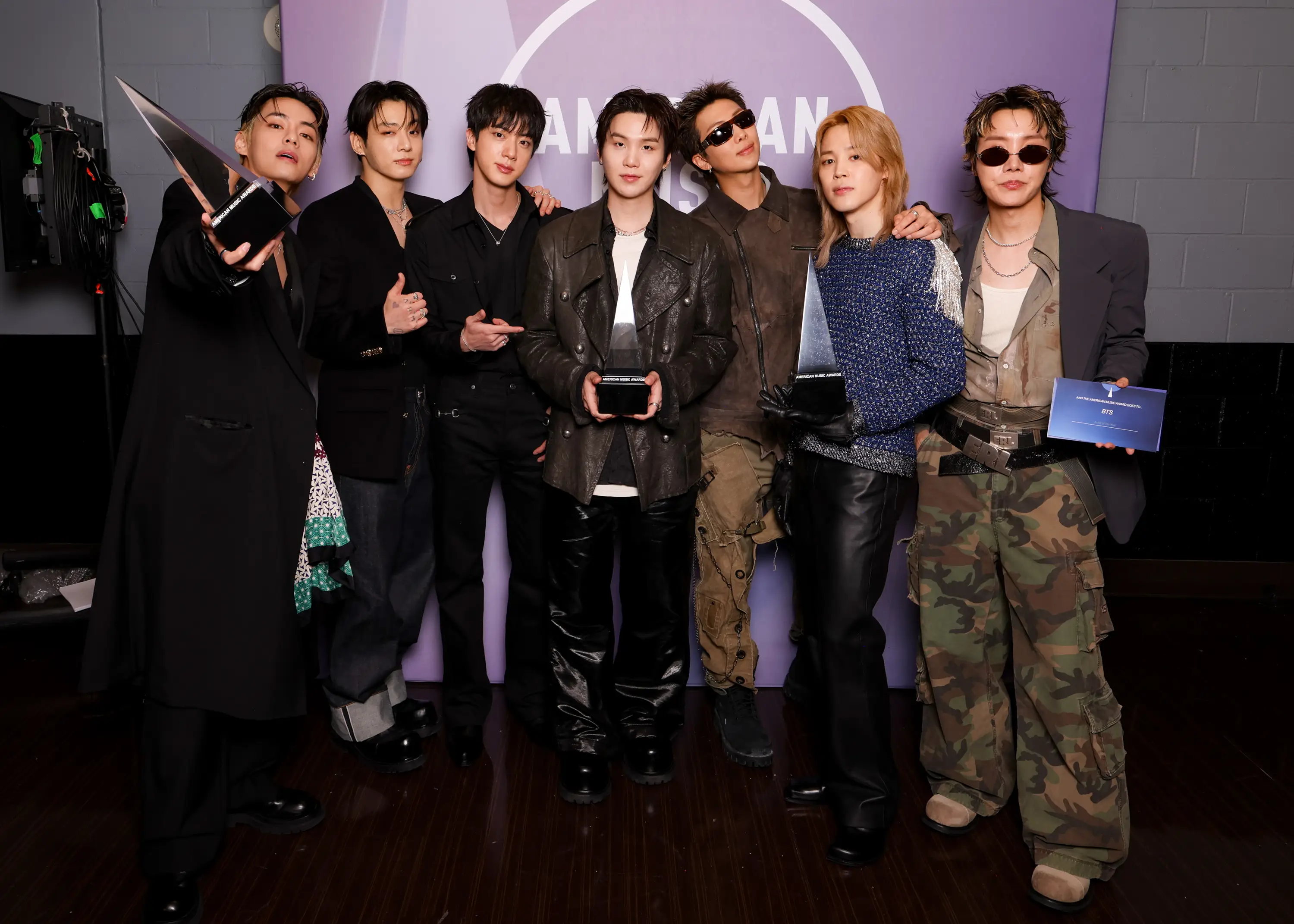BTS at the 2026 American Music Awards.