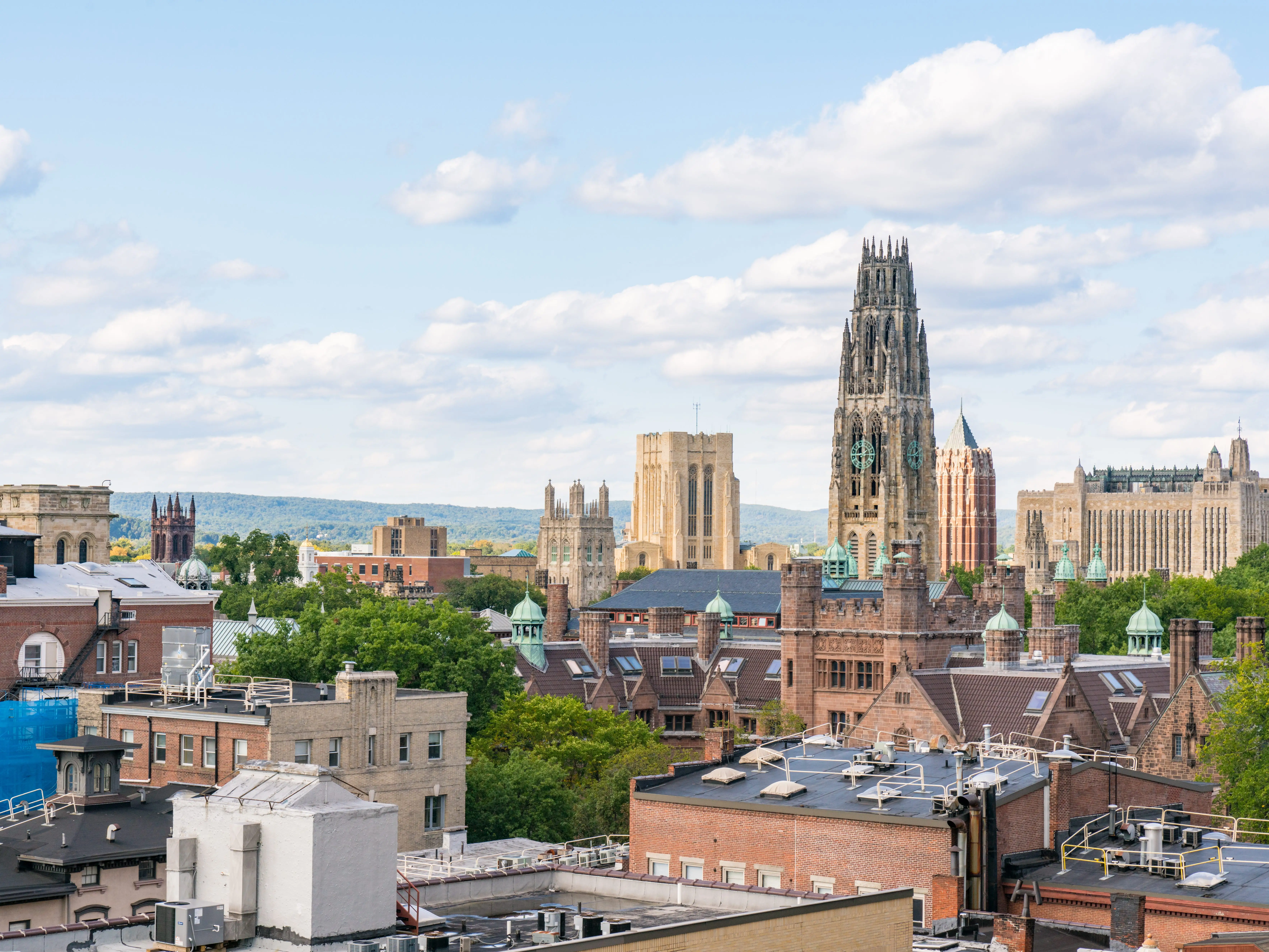 Aerial view of New Haven, Connecticut