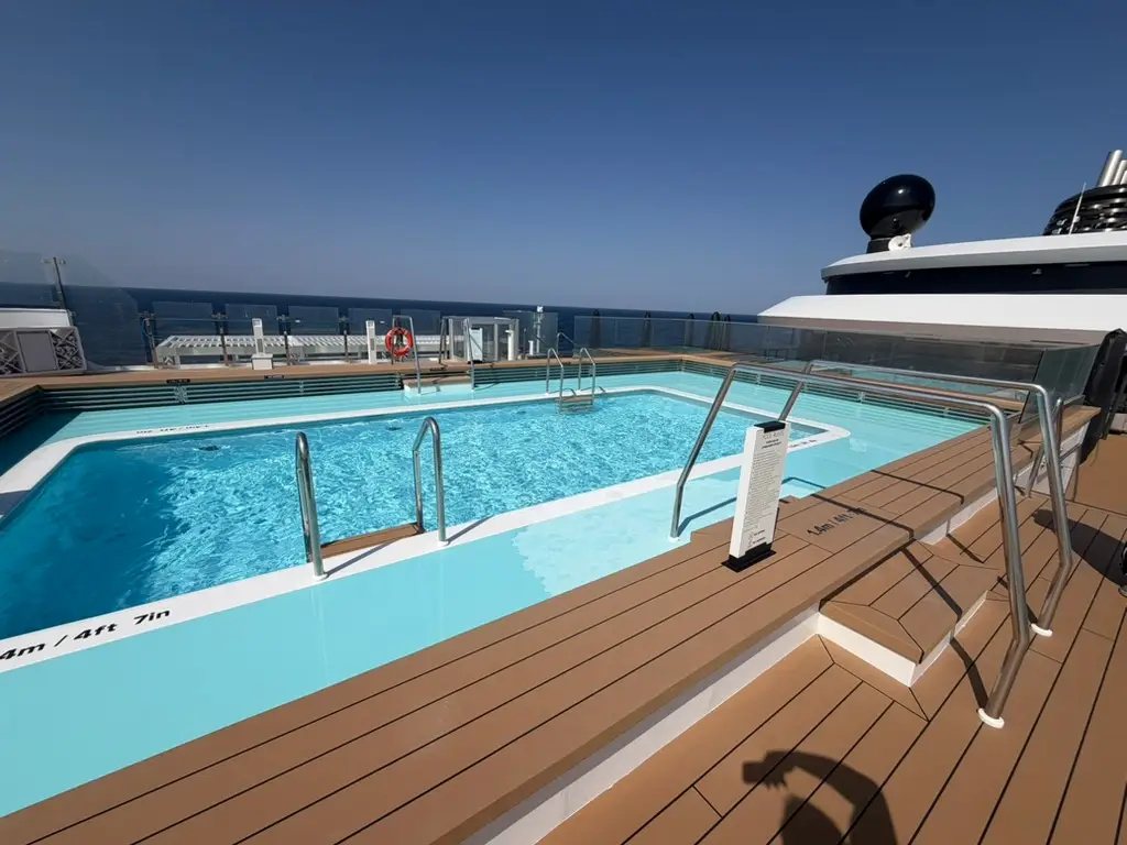 Rooftop pool are