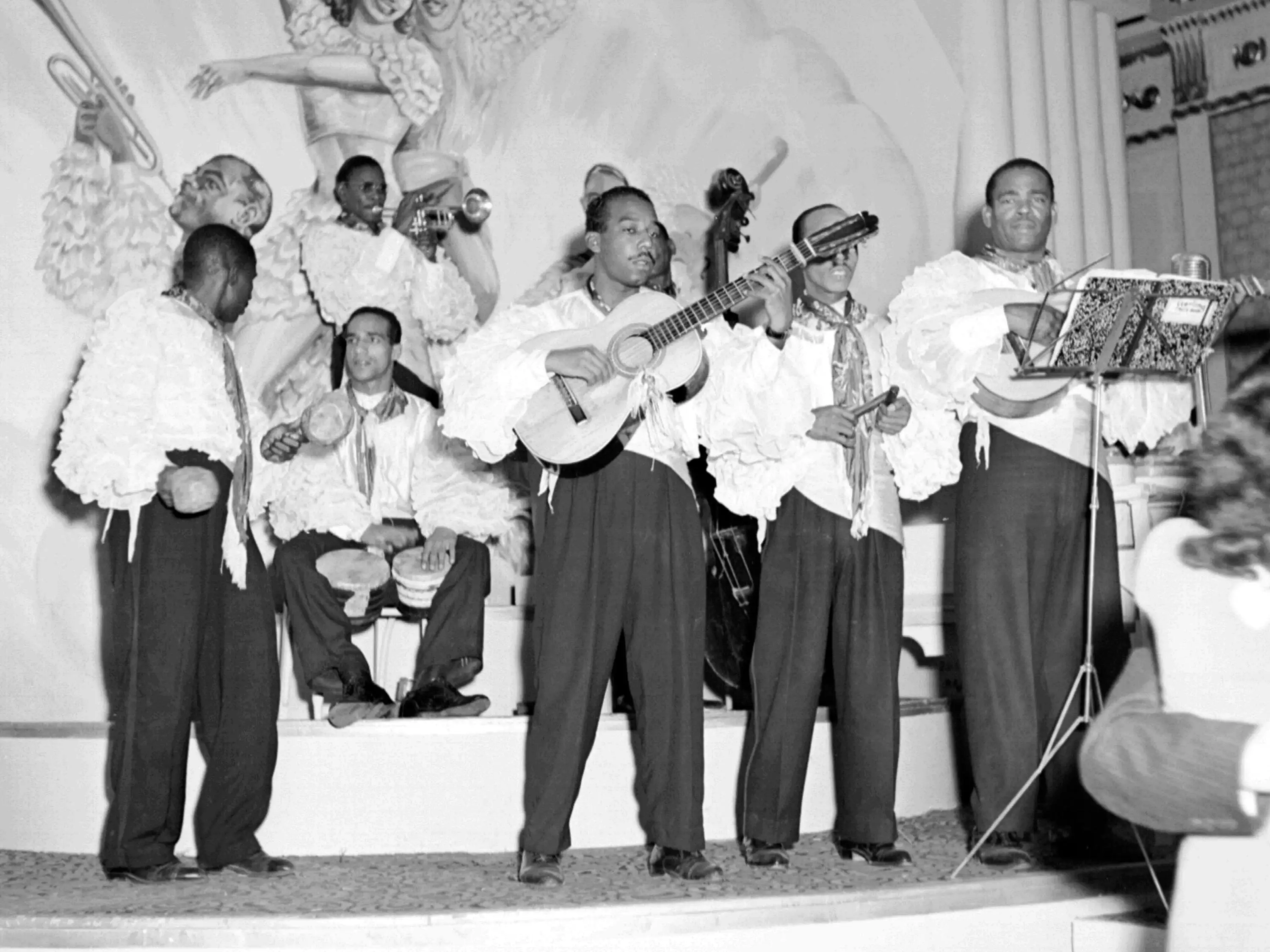 Musicians perform in a nightclub in May 1946 in Havana, Cuba.