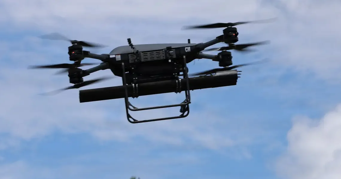 With the US Army watching, defense industry operators turned a logistics drone into a flying rocket launcher