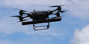 With the US Army watching, defense industry operators turned a logistics drone into a flying rocket launcher