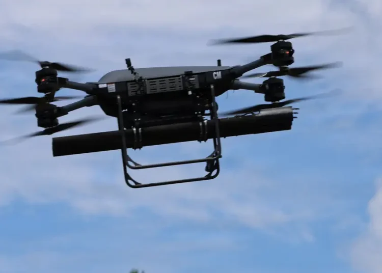 With the US Army watching, defense industry operators turned a logistics drone into a flying rocket launcher