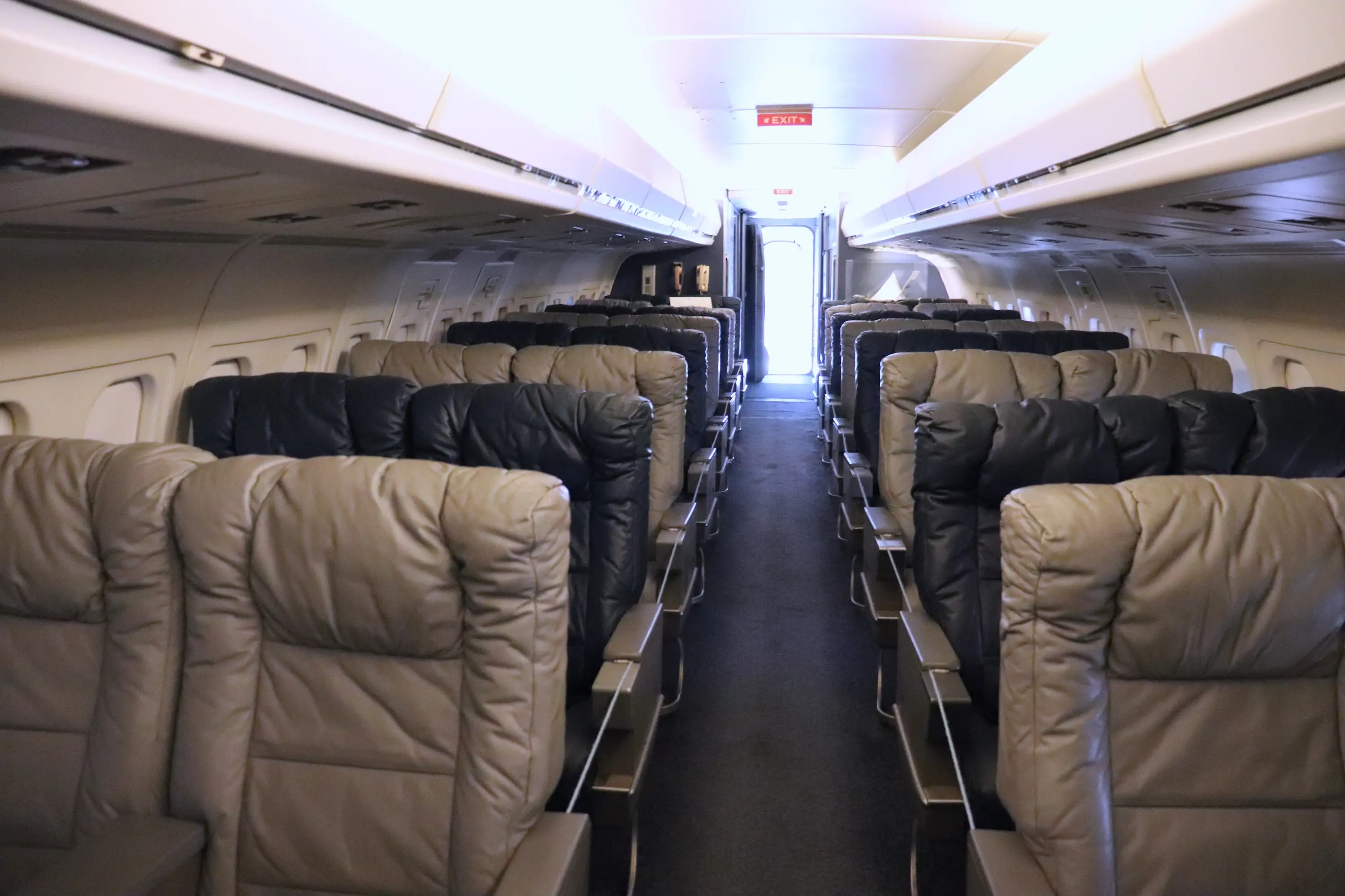Rows of seats inside the VC-9C.