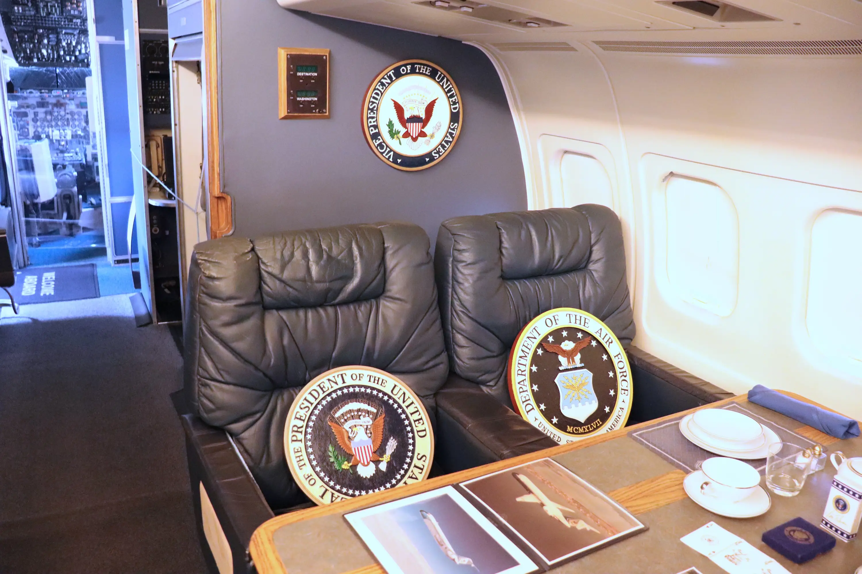 Seating in the VC-9C's stateroom.